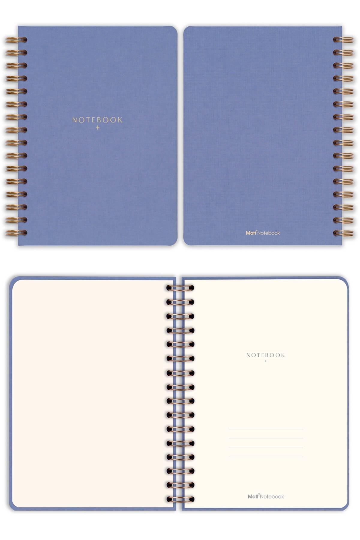 Matt Notebook A5 15x21 cm Spiralli Keten Not Defteri Lila