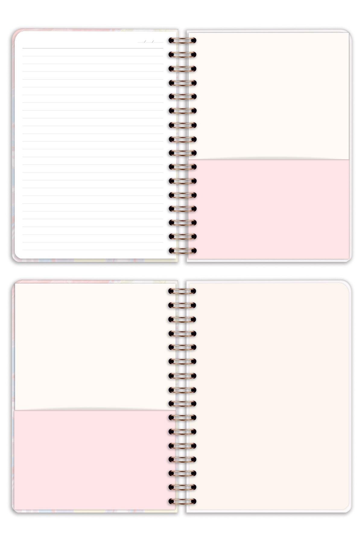 Matt Notebook A5 15x21 cm Spiralli Lastikli Çizgili Tarihsiz Not Defteri