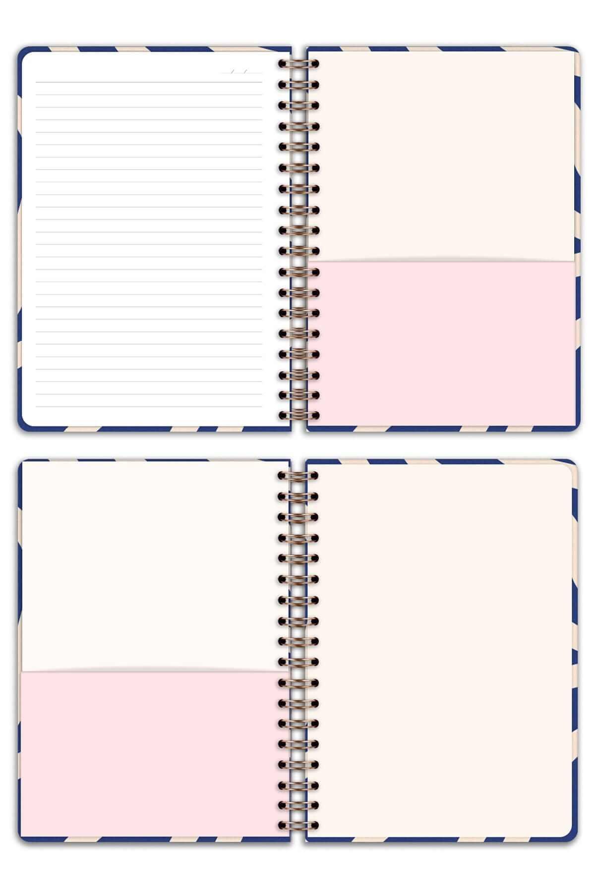 Matt Notebook A5 15x21 cm Spiralli Lastikli Çizgili Tarihsiz Not Defteri