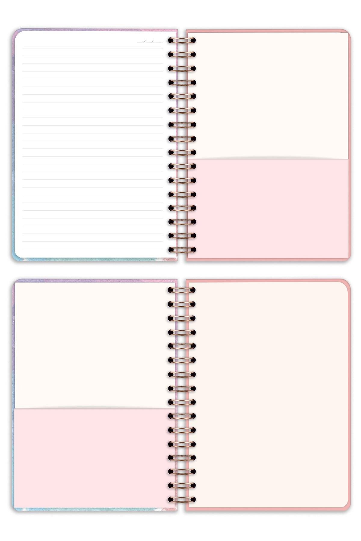 Matt Notebook A5 15x21 cm Spiralli Lastikli Çizgili Tarihsiz Not Defteri