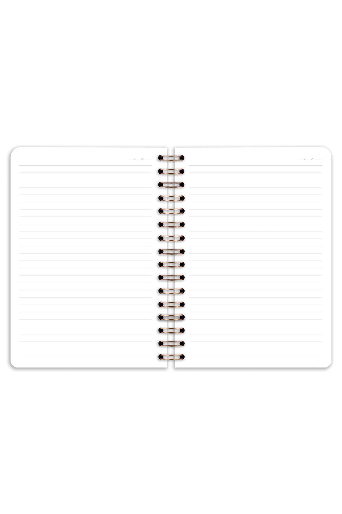 Matt Notebook A5 15x21 cm Spiralli Lastikli Çizgili Tarihsiz Not Defteri