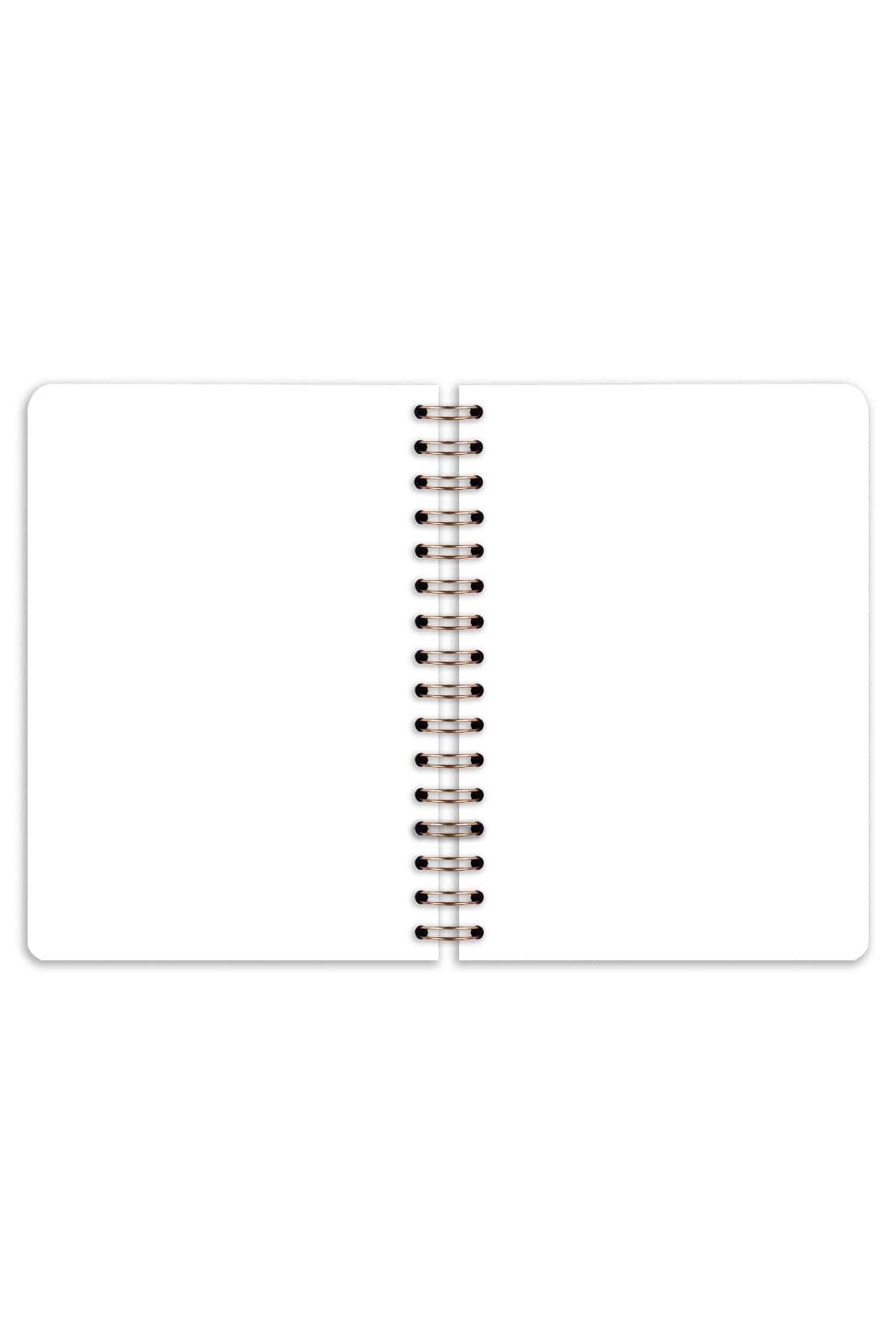 Matt Notebook A5 15x21 cm Spiralli Lastikli Düz, Çizgisiz Tarihsiz Not Defteri