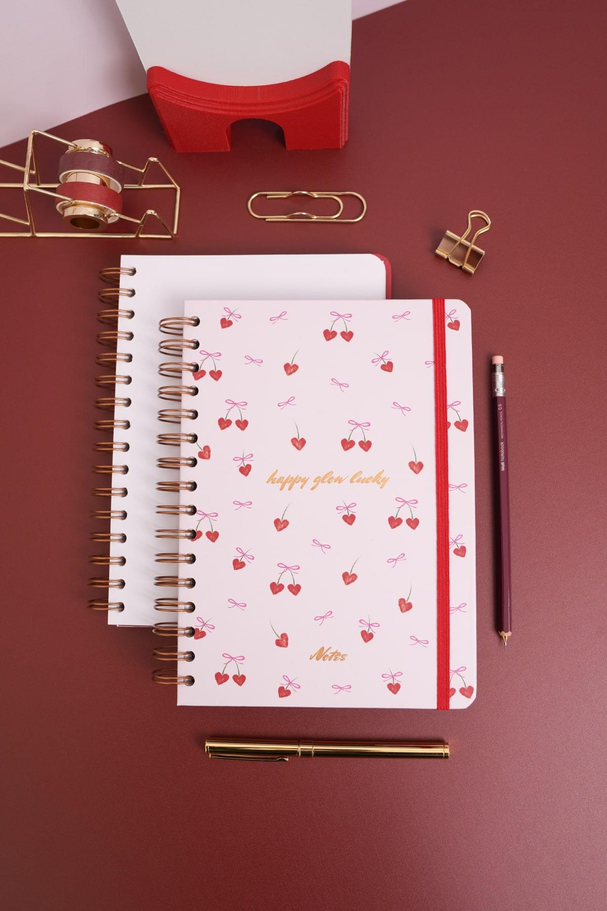 Matt Notebook A5 15x21 cm Spiralli Lastikli Düz, Çizgisiz Tarihsiz Not Defteri