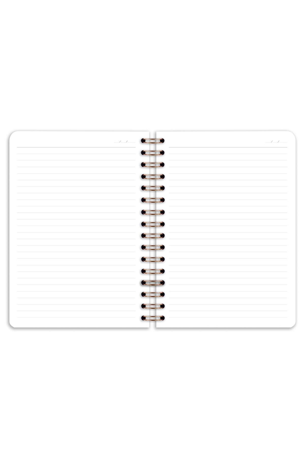Matt Notebook A5 15x21 cm Spiralli Lastikli Çizgili Tarihsiz Not Defteri