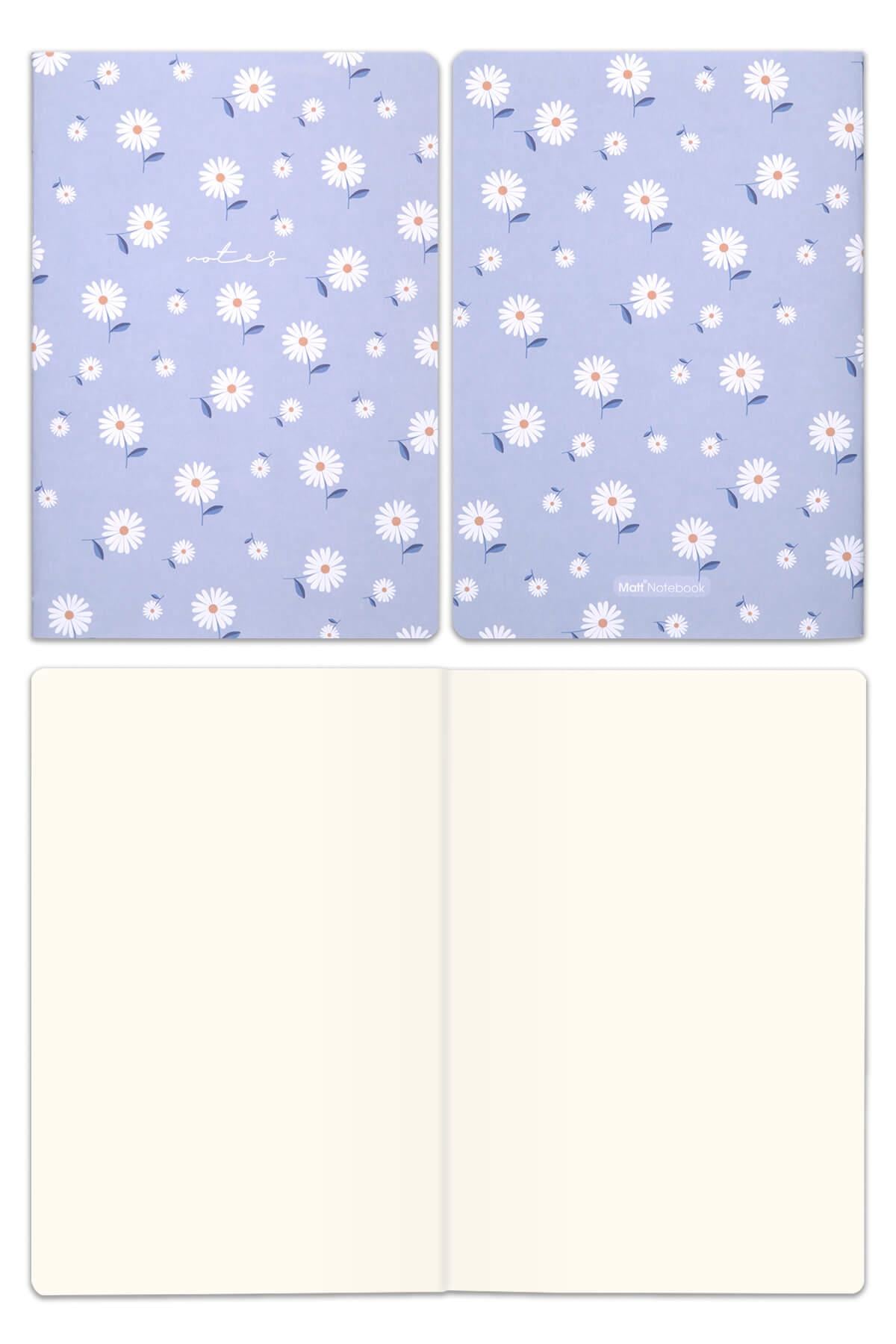 Matt Notebook A5 4'lü Defter Set Düz, Çizgisiz Terzi Dikiş