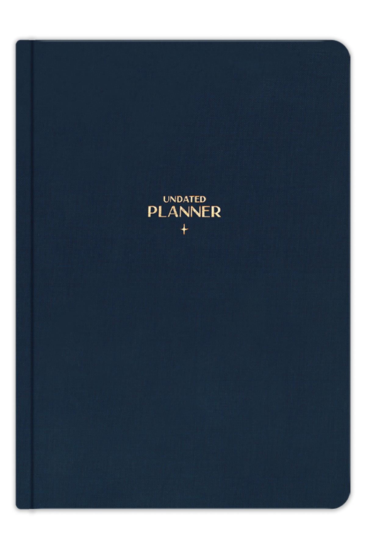 Matt Notebook A5 Keten Süresiz Planlayıcı Ajanda Lacivert