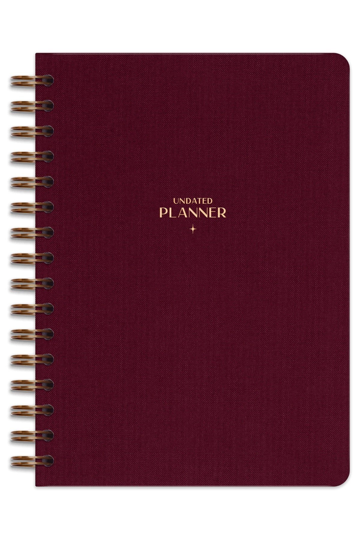Matt Notebook A5 Spiralli Keten Süresiz Planlayıcı Ajanda Bordo