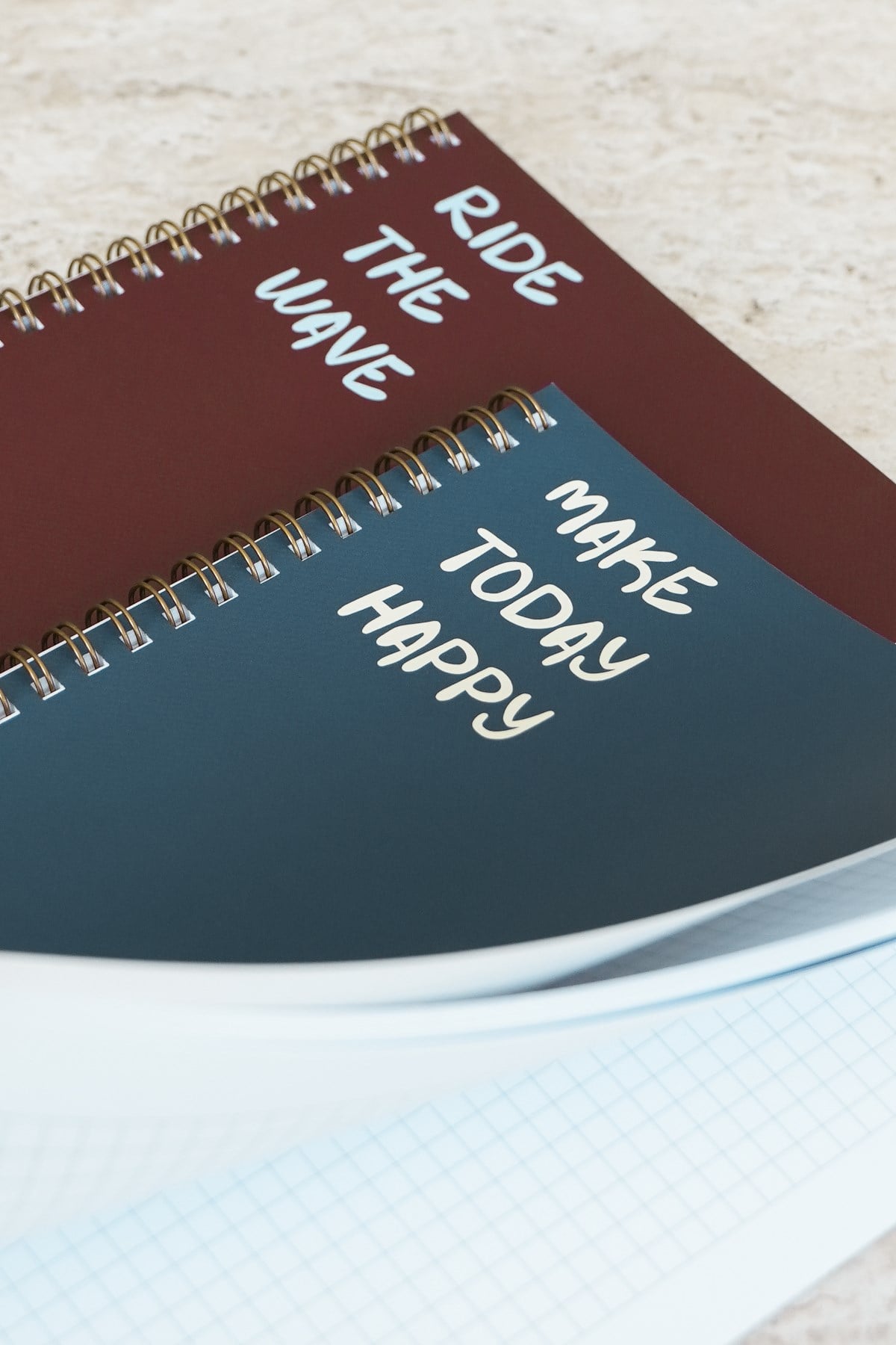 Matt Notebook A5 Spiralli Okul Defteri 80 yaprak 2'li Set – Çizgili & Kareli