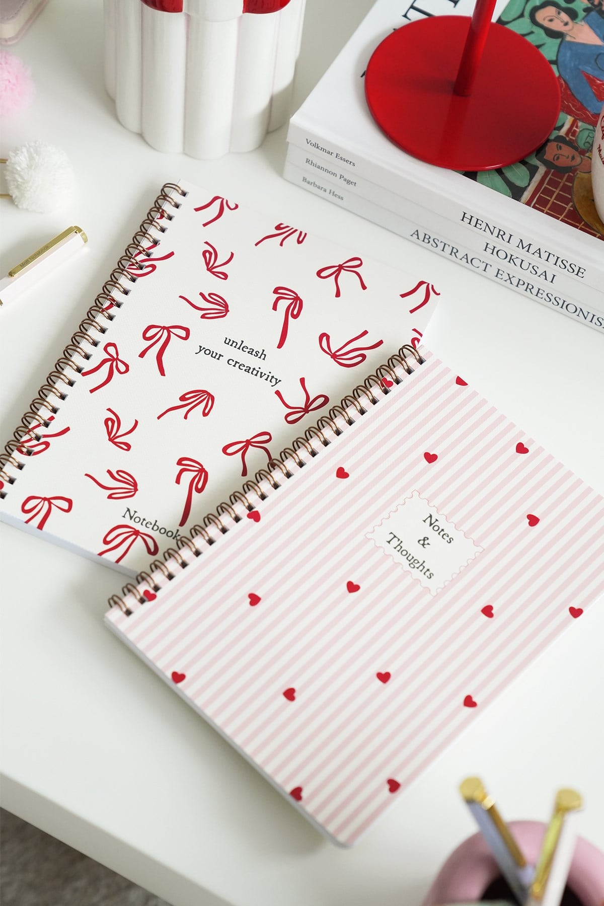 Matt Notebook A5 Spiralli Okul Defteri 80 yaprak 2'li Set – Çizgili & Kareli