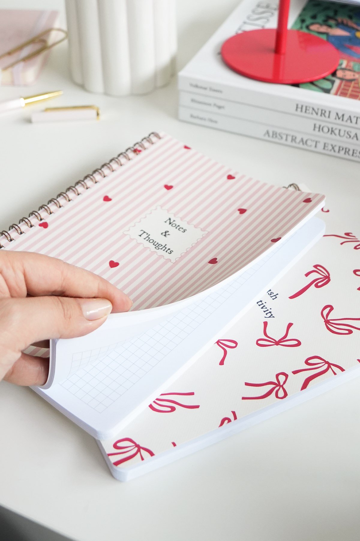 Matt Notebook A5 Spiralli Okul Defteri 80 yaprak 2'li Set – Çizgili & Kareli