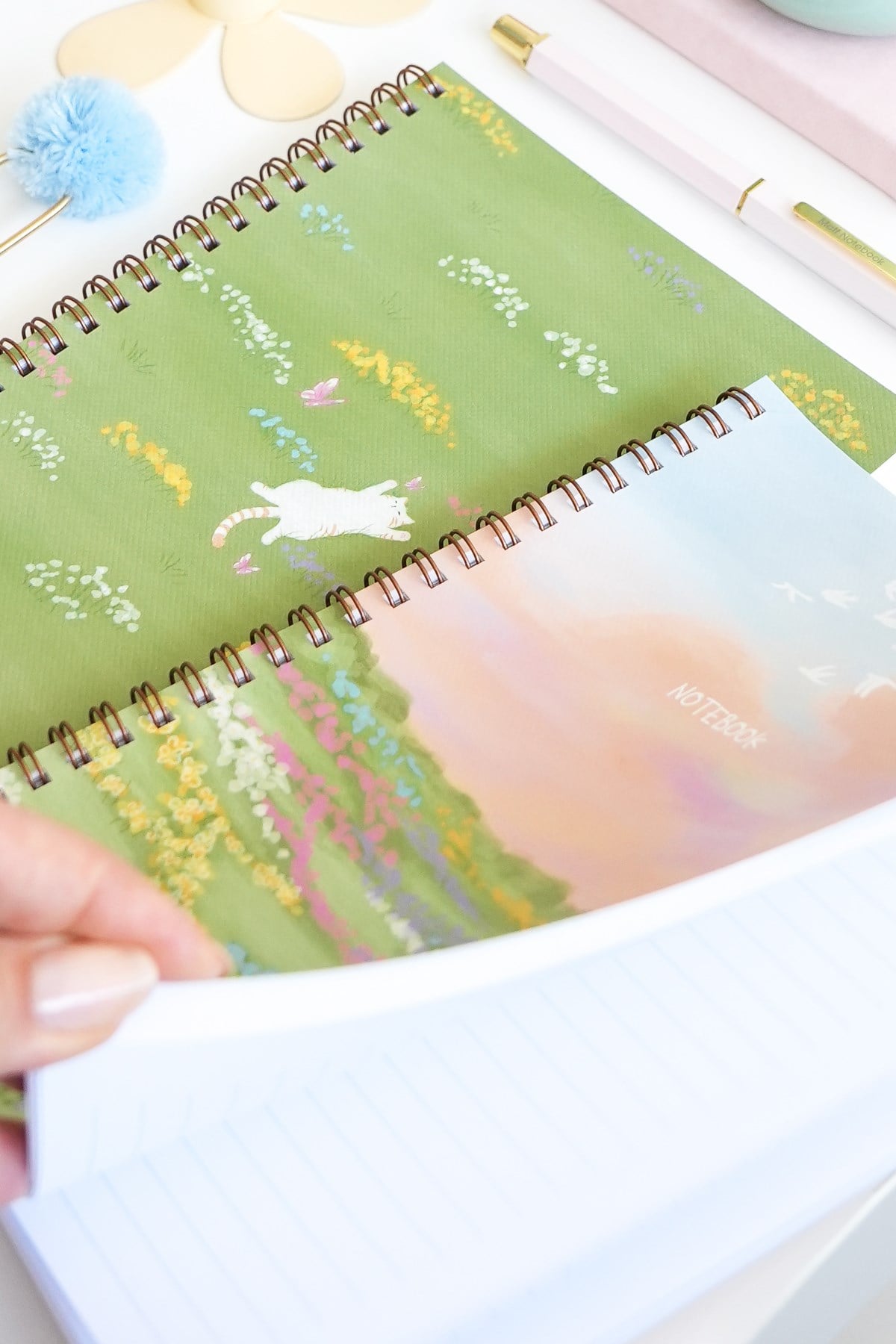 Matt Notebook A5 Spiralli Okul Defteri 80 yaprak 2'li Set – Çizgili & Kareli