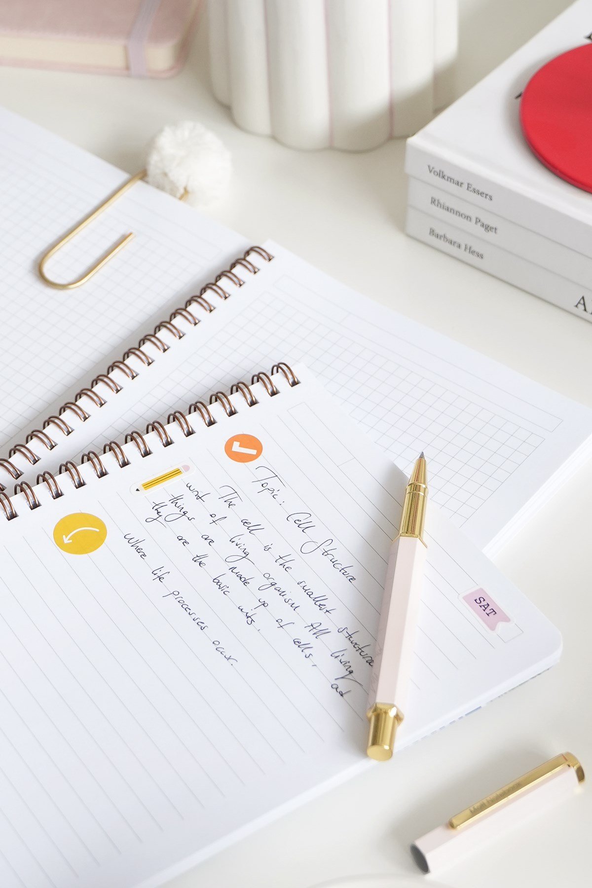 Matt Notebook A5 Spiralli Okul Defteri 80 yaprak 2'li Set – Çizgili & Kareli