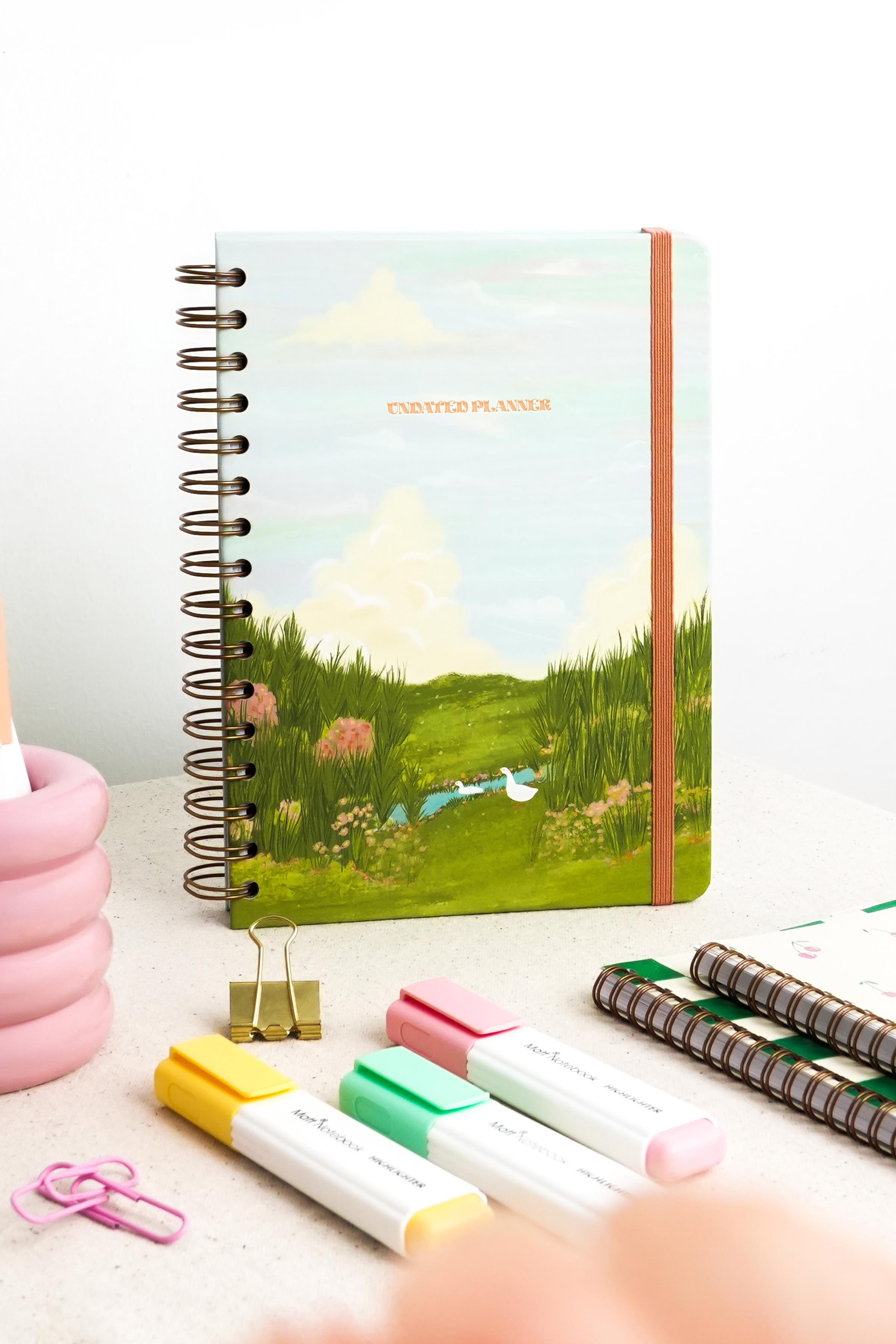 Matt Notebook A5 Spiralli Süresiz Planlayıcı Ajanda Manzara