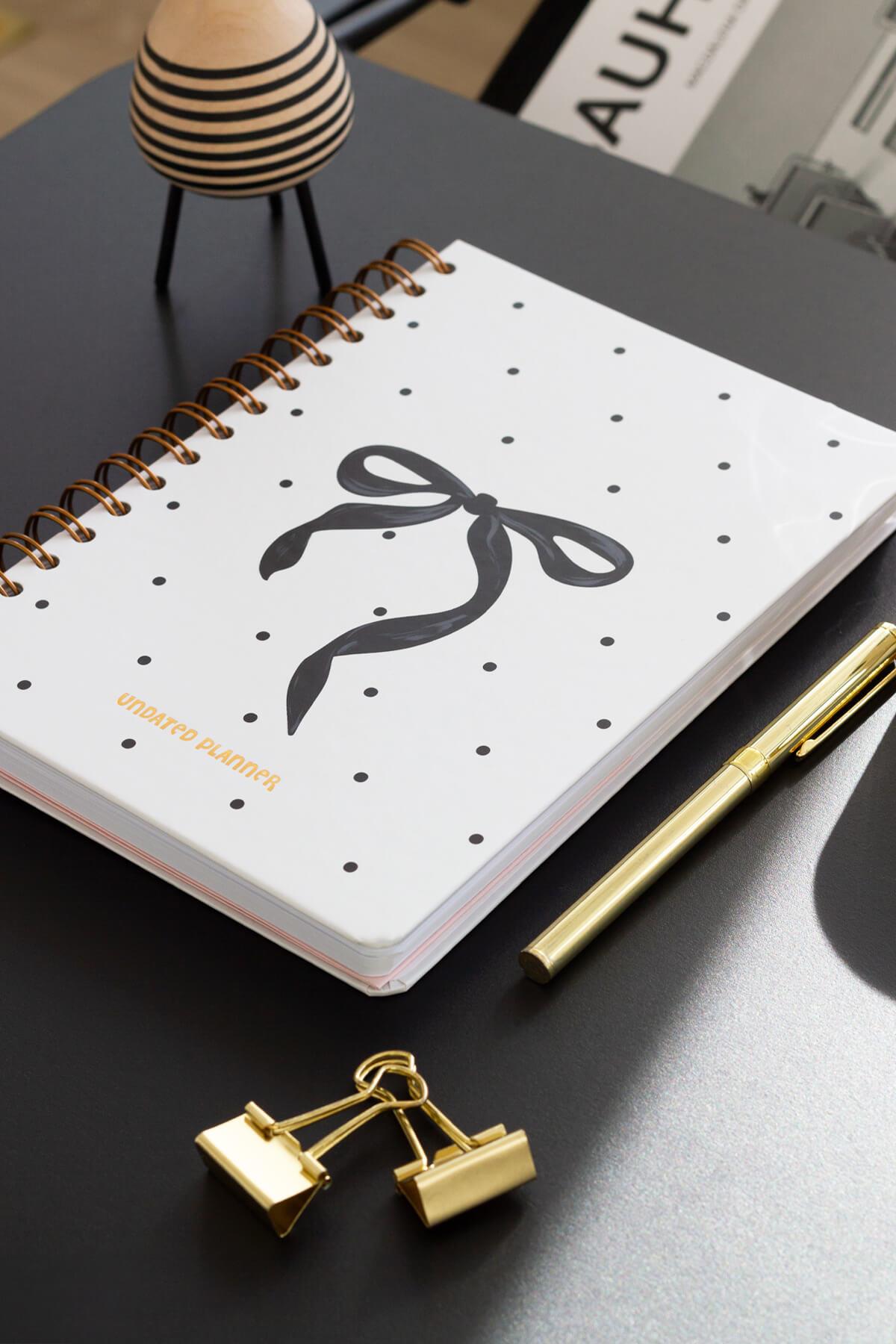 Matt Notebook A5 Spiralli Süresiz Planlayıcı Ajanda Fiyonk