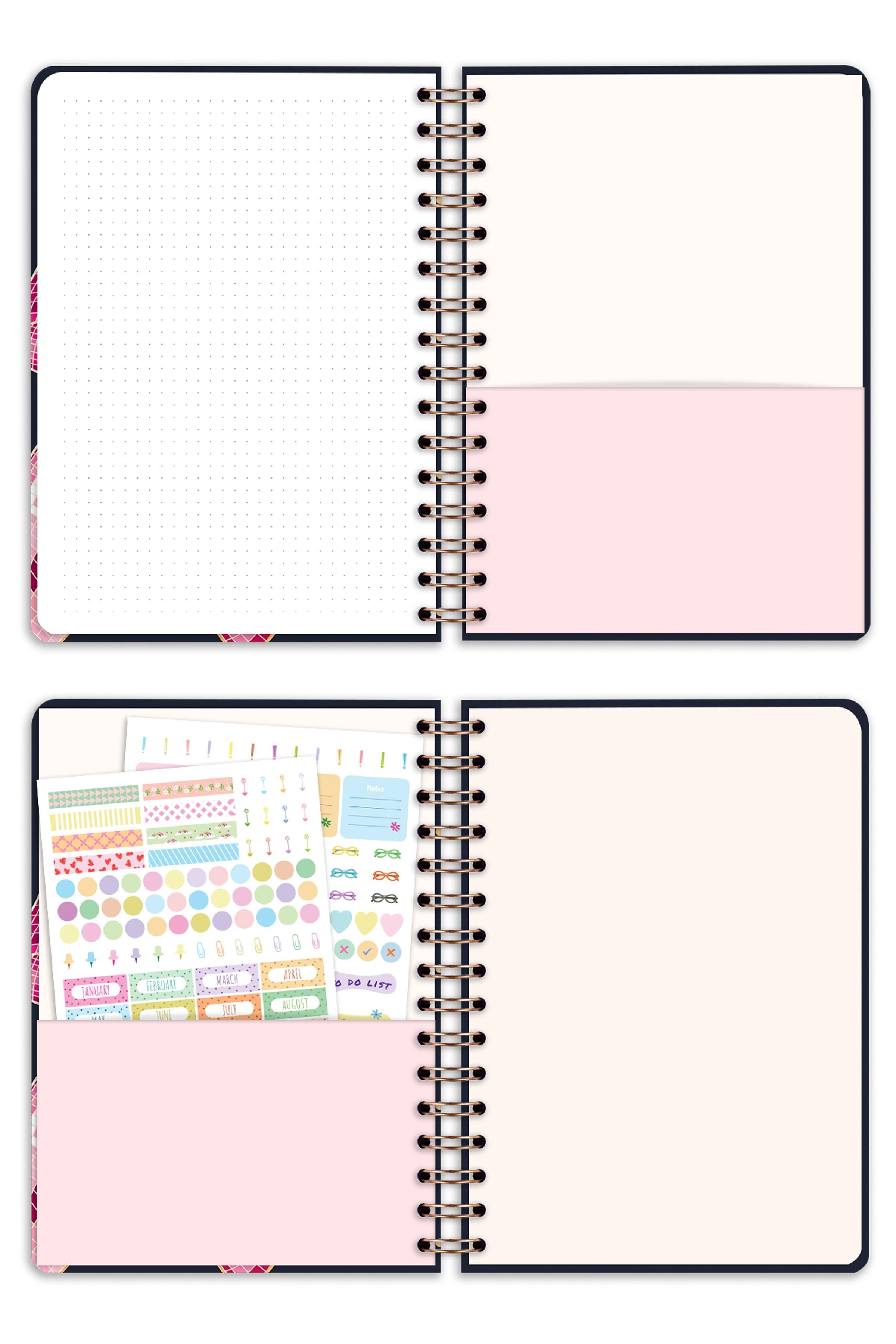Matt Notebook A5 Spiralli Süresiz Planlayıcı Ajanda Motivasyon Sayfalı Fiyonk