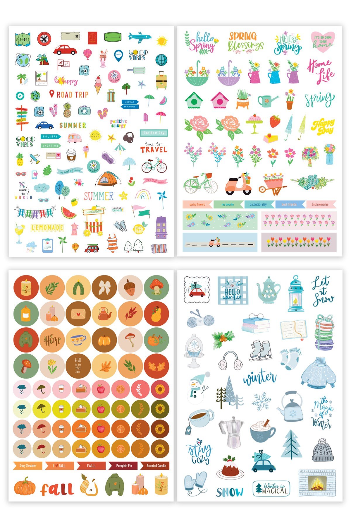 Matt Notebook A5 Sticker Book 788 Adet Renkli Etiket Defteri