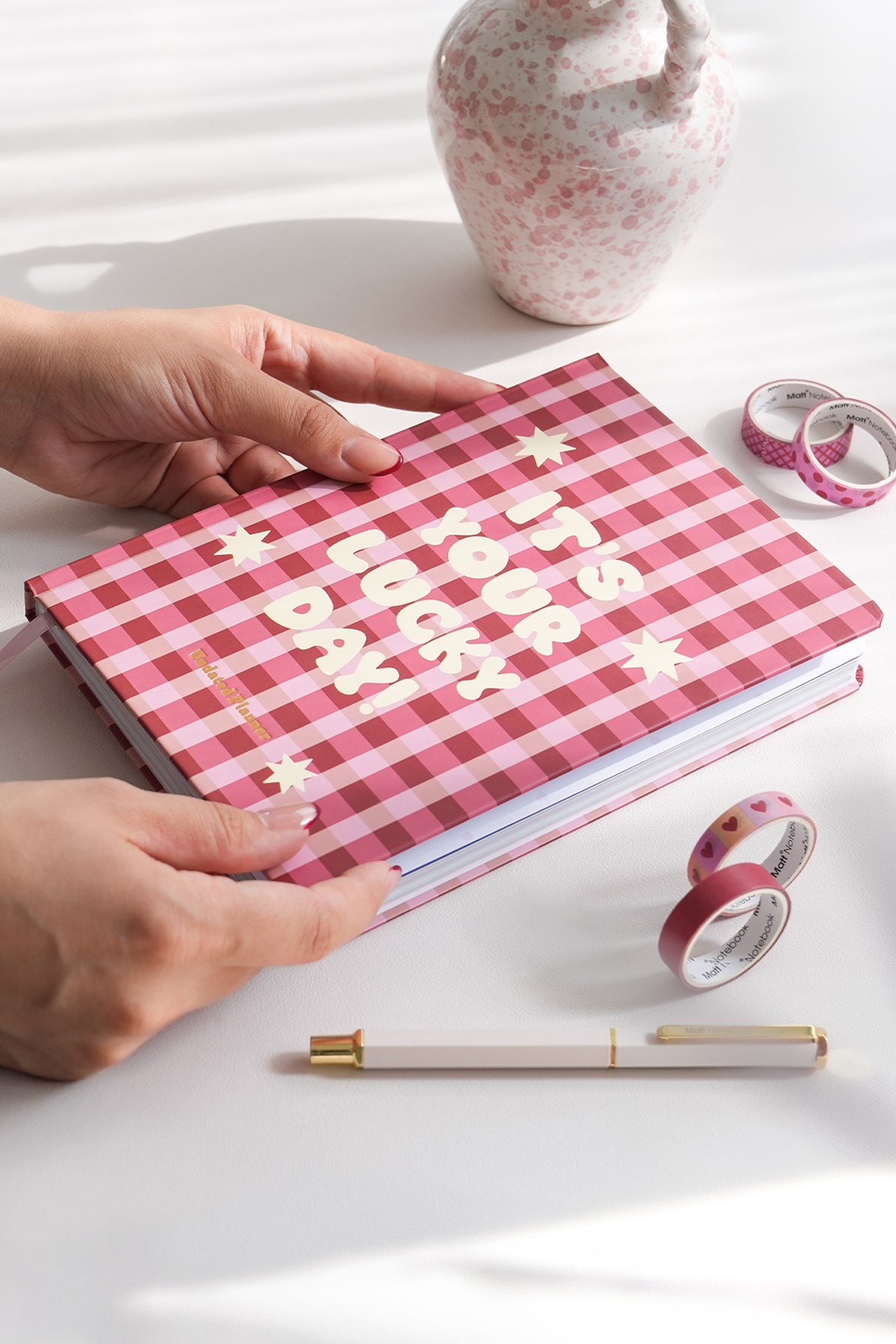 Matt Notebook A5 Süresiz Planlayıcı Ajanda 15x21 cm Motivasyon Sayfalı Pötikare