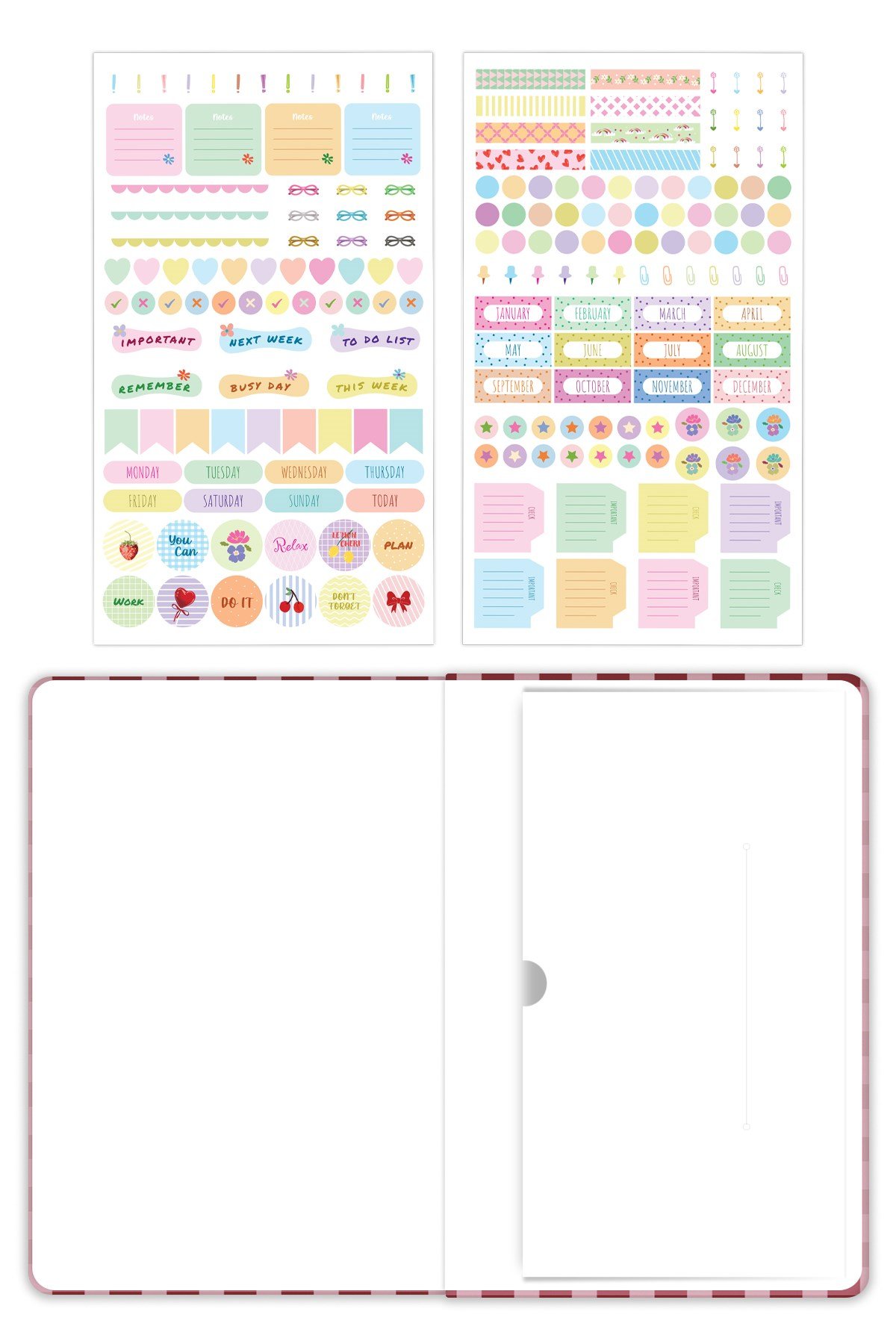 Matt Notebook A5 Süresiz Planlayıcı Ajanda 15x21 cm Motivasyon Sayfalı Pötikare