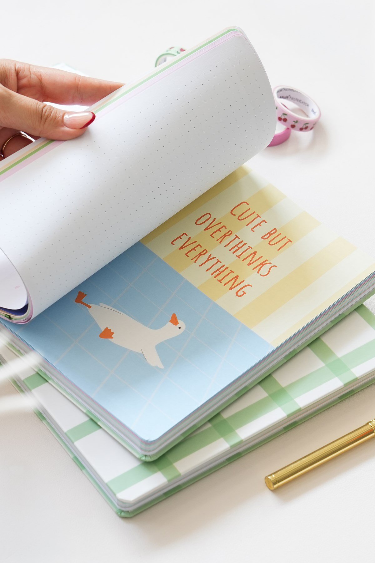 Matt Notebook A5 Süresiz Planlayıcı Ajanda 15x21 cm Motivasyon Sayfalı Kiraz
