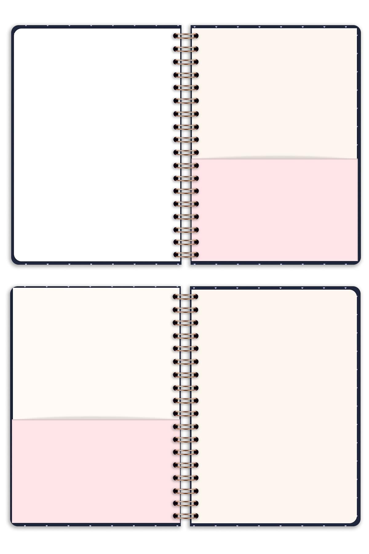 Matt Notebook B5 17x24 cm Spiralli Lastikli Düz, Çizgisiz Tarihsiz Not Defteri Kiraz