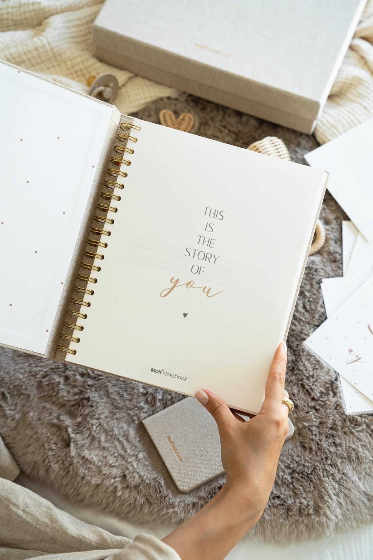 Matt Notebook Bebek Anı Defteri ve Anne Hamile Günlüğü Fotoğraf Albümü