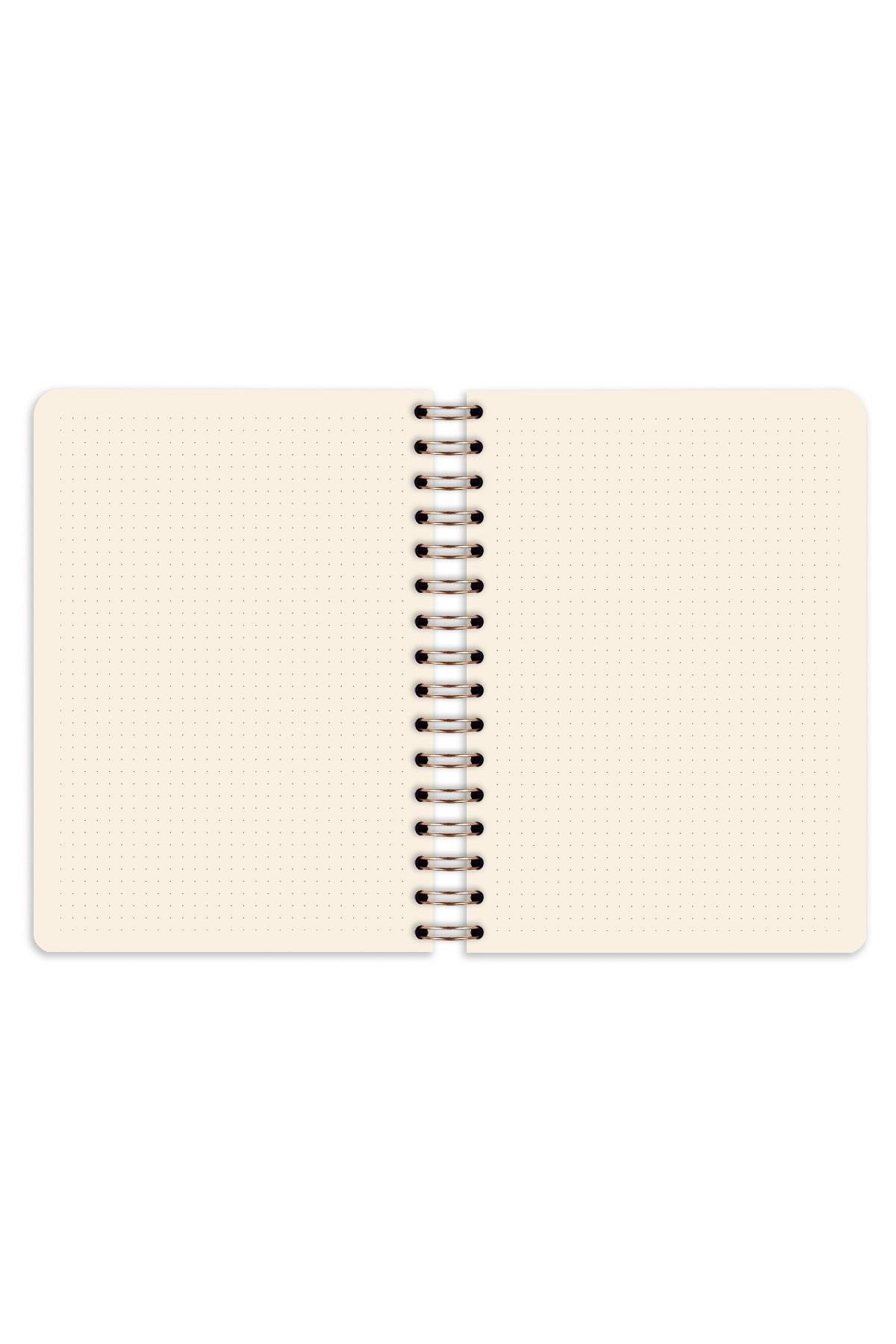 Matt Notebook Bullet Journal Edition A5 15x21 cm Spiralli Noktalı Tarihsiz Not Defteri Güneş Bulut