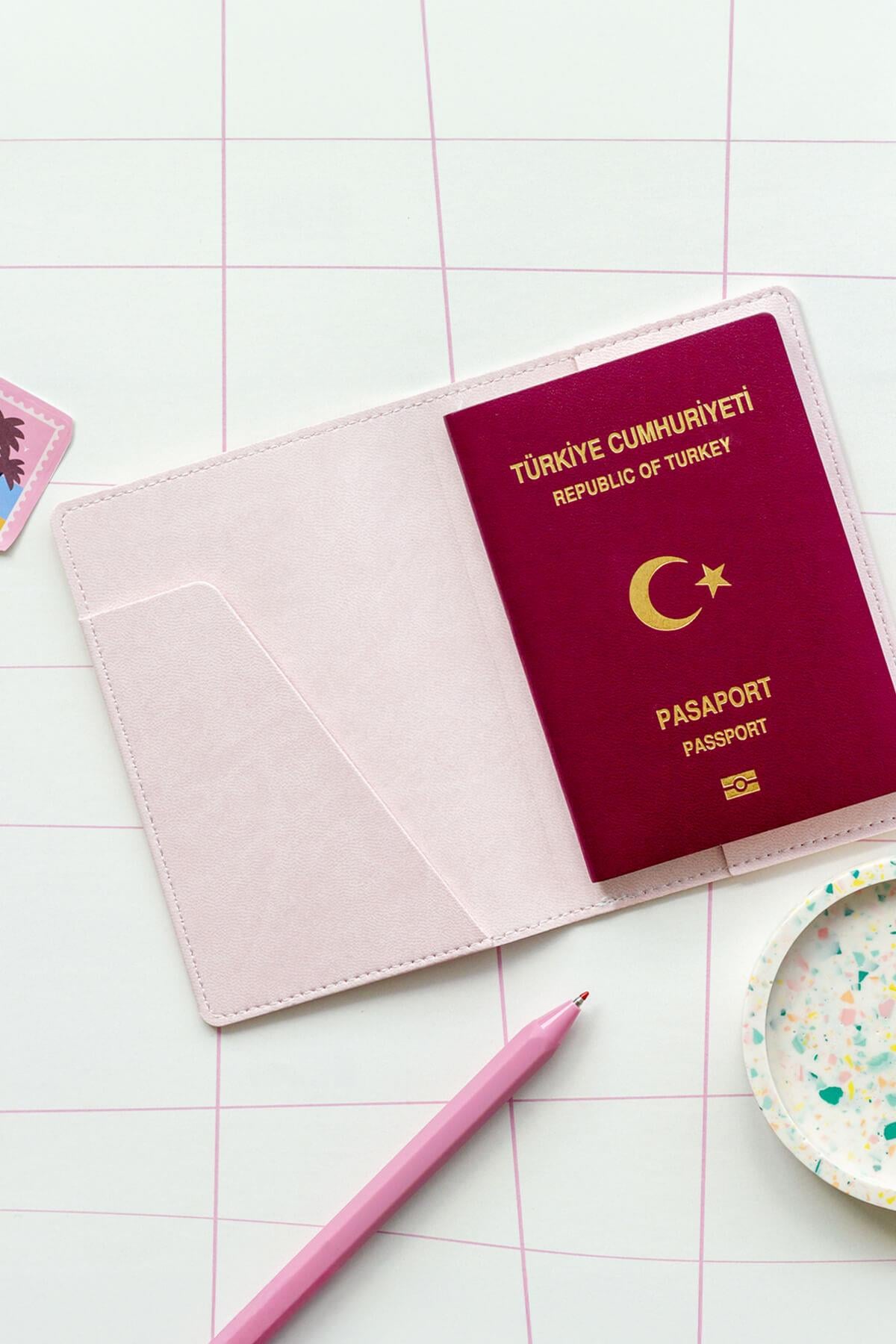 Matt Notebook Pasaport Kılıfı Pembe