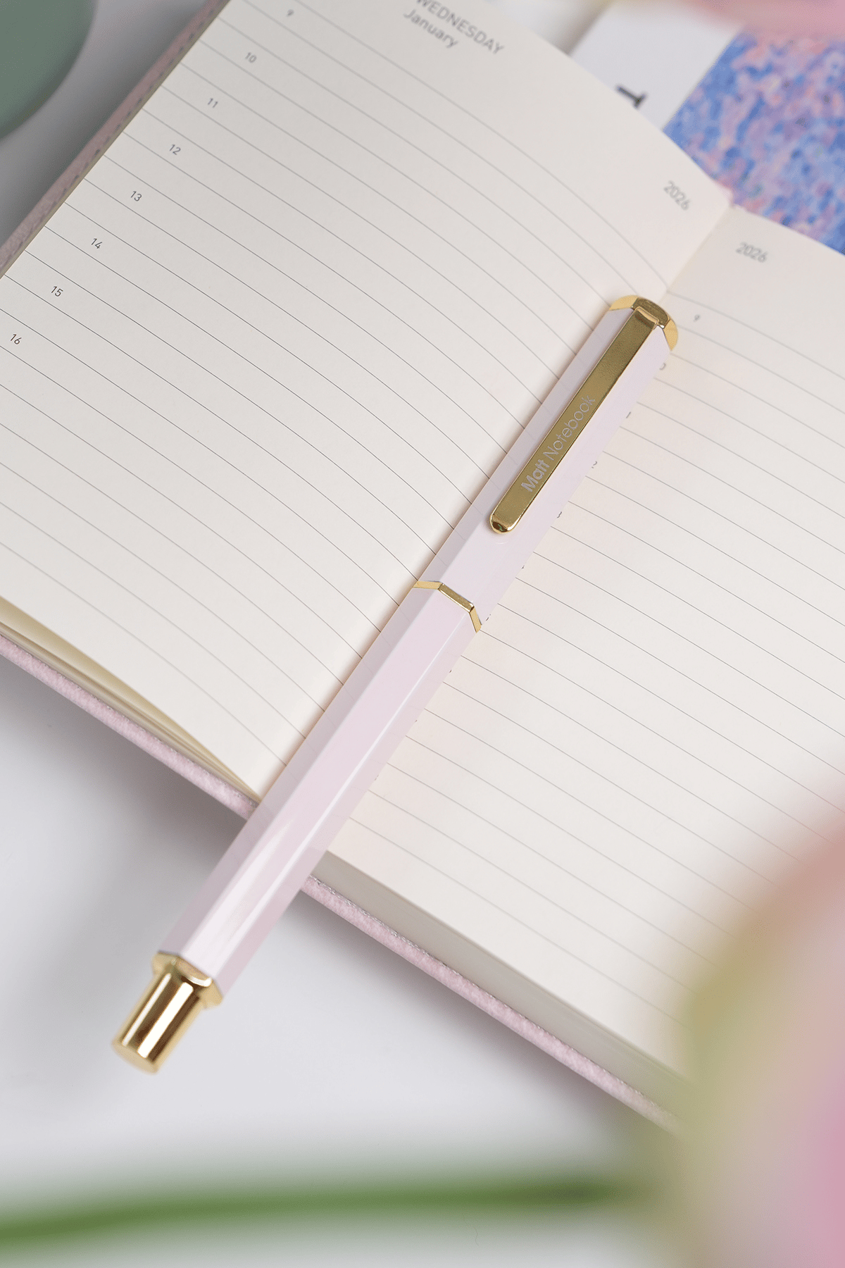 Matt Notebook Premium Roller Kalem Pembe RP27