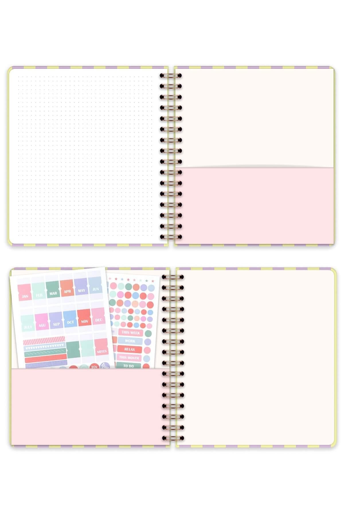 Matt Notebook Süresiz Planlayıcı Kare Ajanda