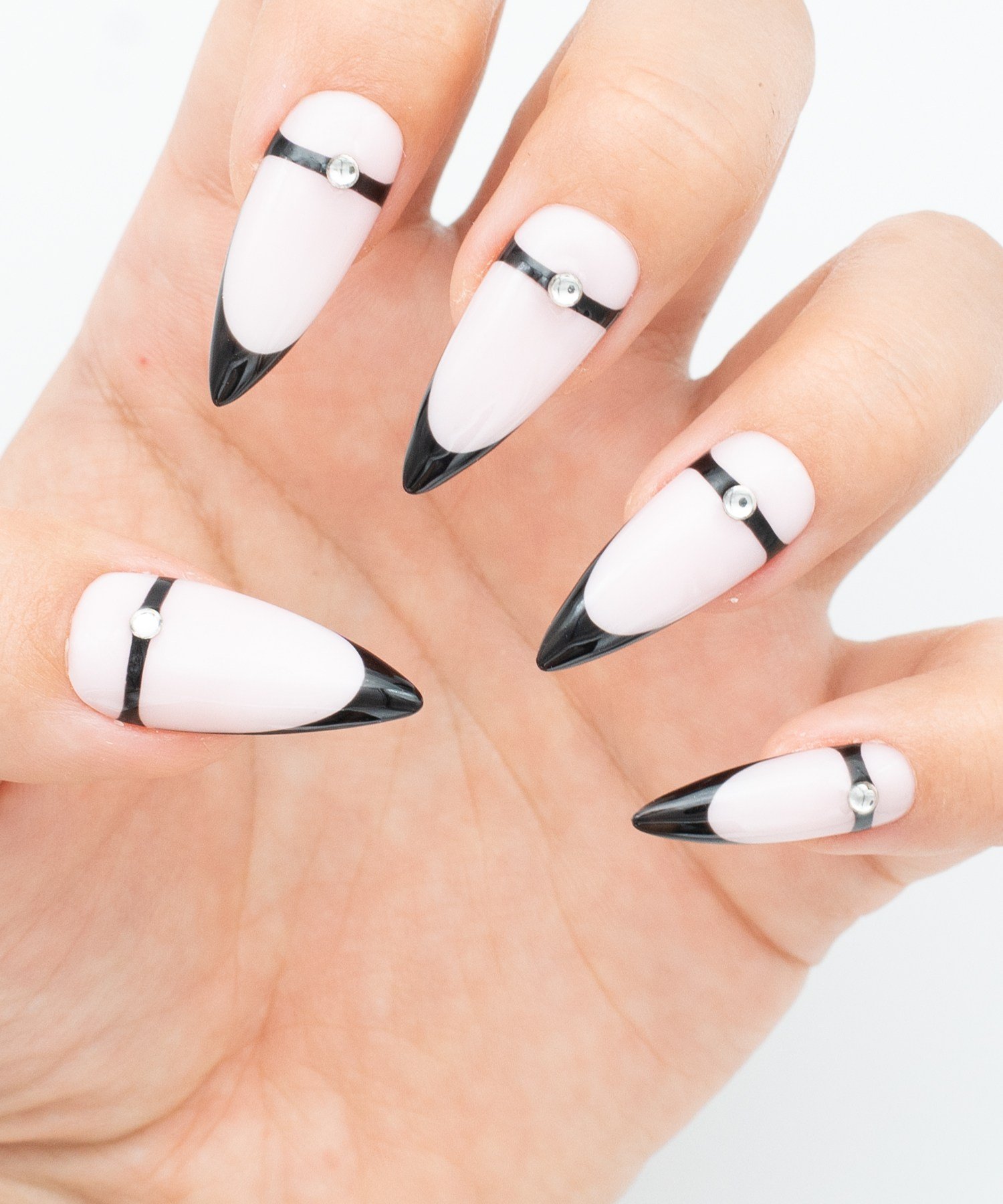 Blush Edge Protez Jel Takma  Tırnak - El Yapımı  Kalıcı Oje 3D Nail Art French - NC238