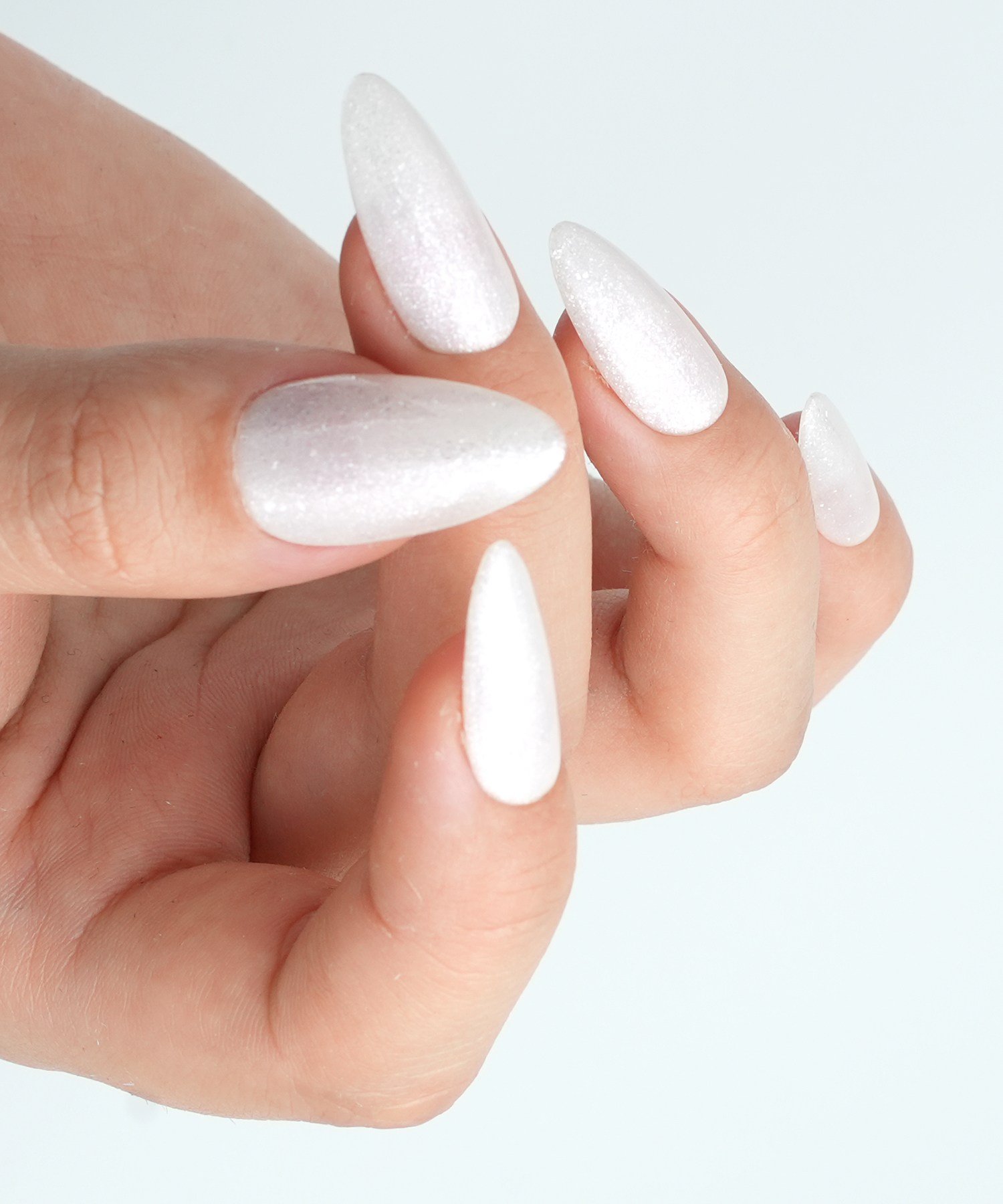 Bridal Glitter Protez Jel Takma  Tırnak - El Yapımı  Kalıcı Oje Nail Art - NC228