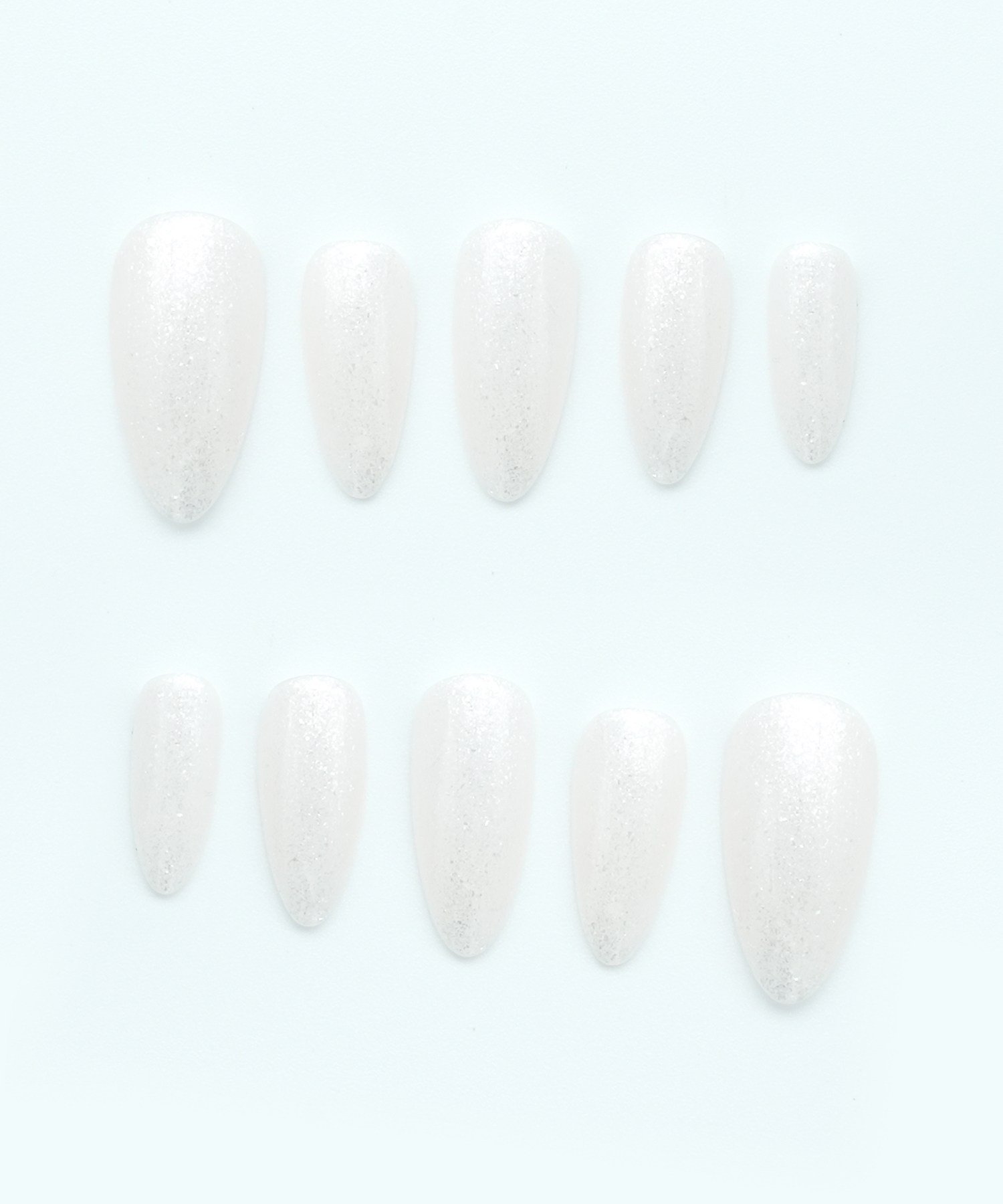 Bridal Glitter Protez Jel Takma  Tırnak - El Yapımı  Kalıcı Oje Nail Art - NC228
