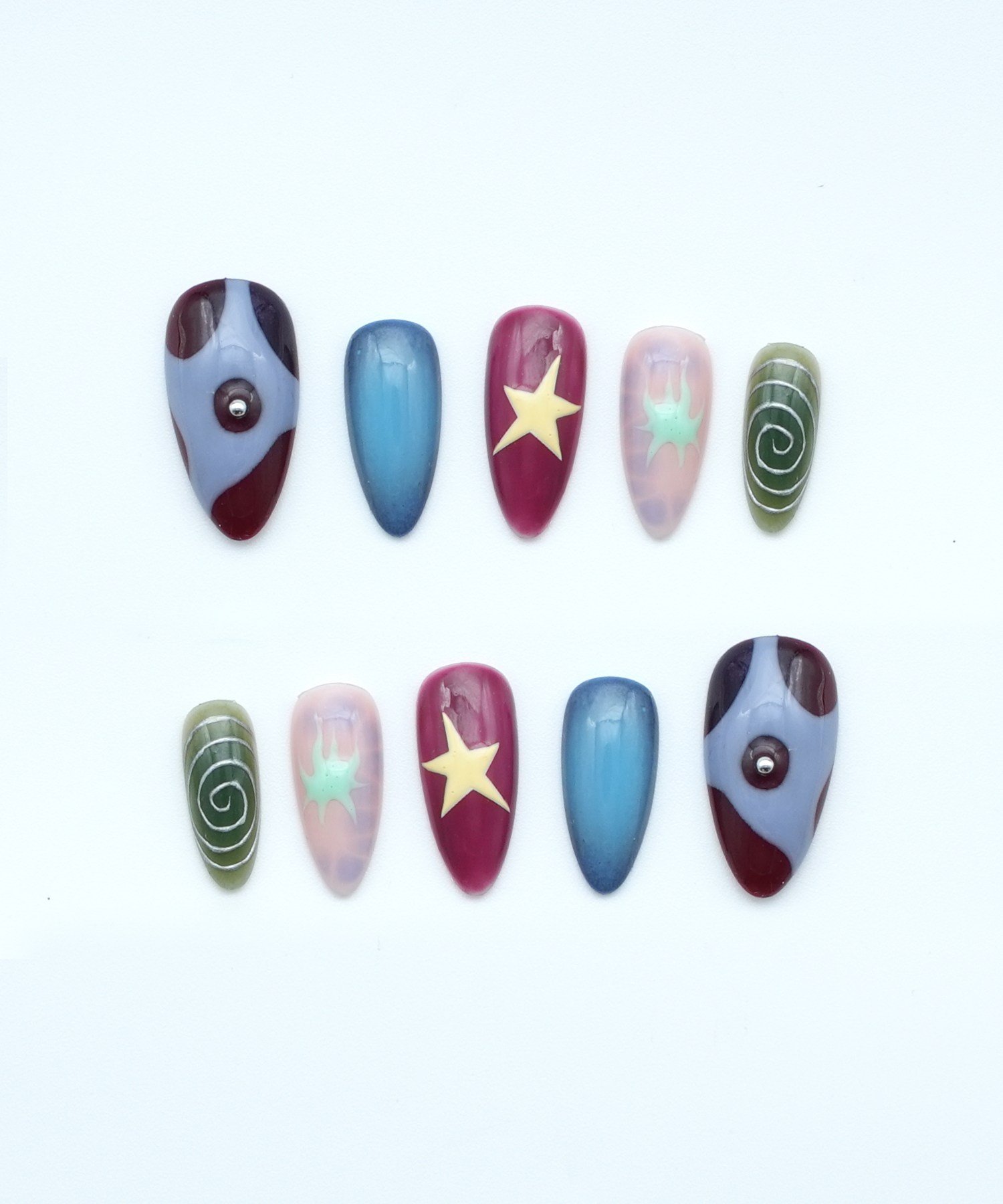 Cheering Beauty - El Yapımı Tekrar Kullanılabilir Protez Takma Tırnak - NC281