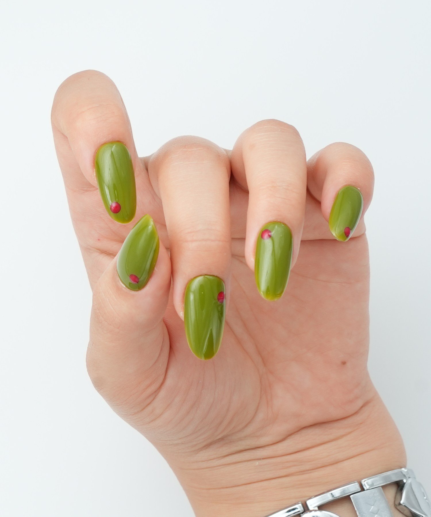 Olive Beauty - El Yapımı Tekrar Kullanılabilir Protez Takma Tırnak - NC265
