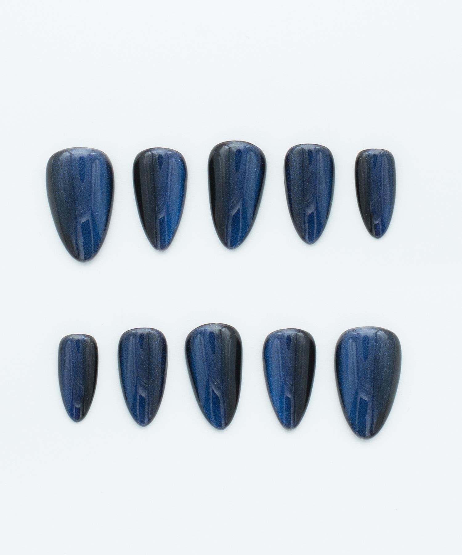 Protez Jel Takma  Tırnak - El Yapımı  Kalıcı Oje Nail Art Cat Eye - NC213