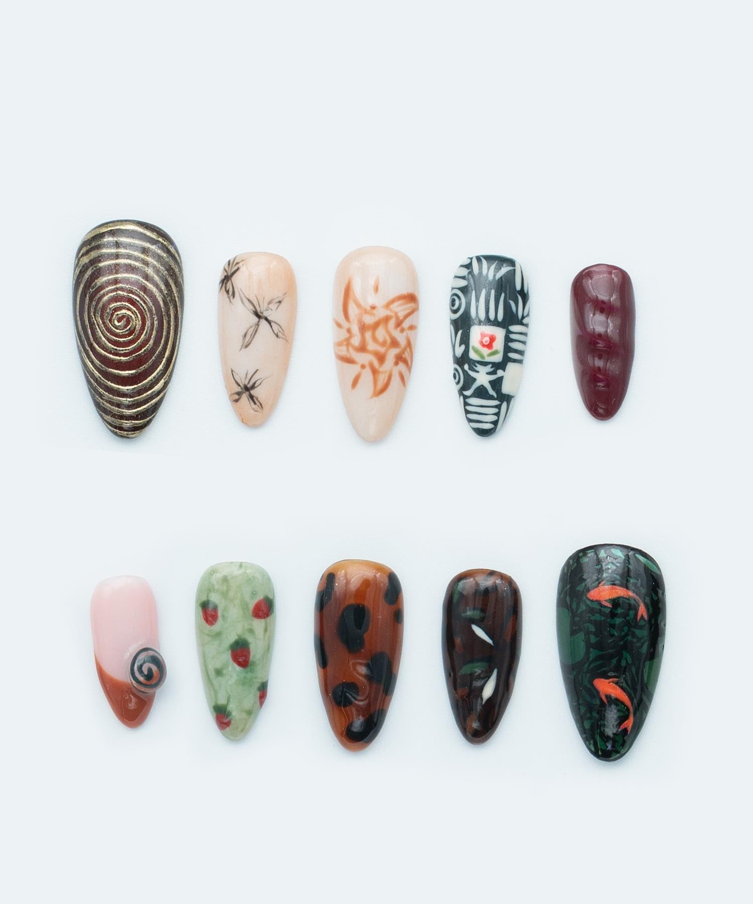 Protez Jel Takma Tırnak - El Yapımı Kalıcı Oje Nail Art - NC177