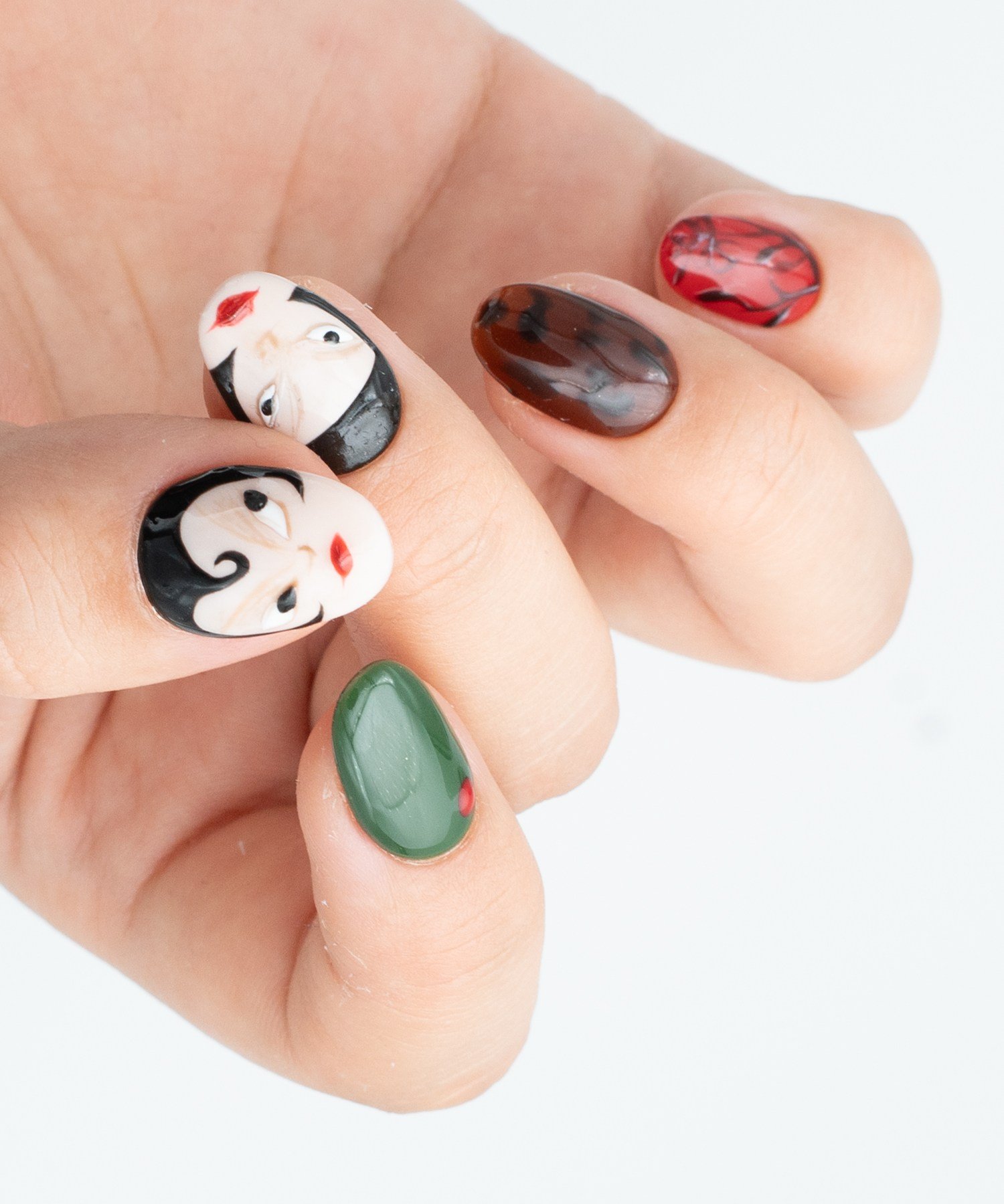 Retro Touch Protez Jel Takma Tırnak - El Yapımı Kalıcı Oje Nail Art - NC226