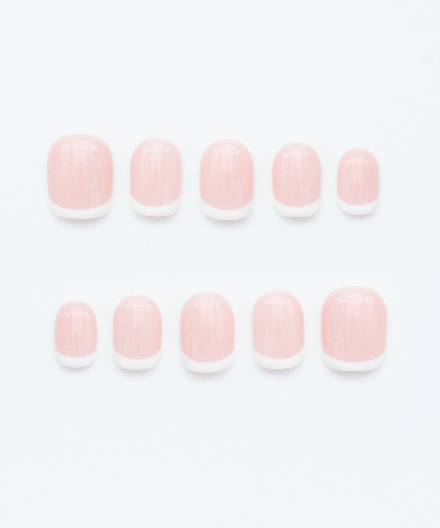 Soft French 2 Protez Jel Takma Tırnak - El Yapımı Kalıcı Oje Nail Art - NC243
