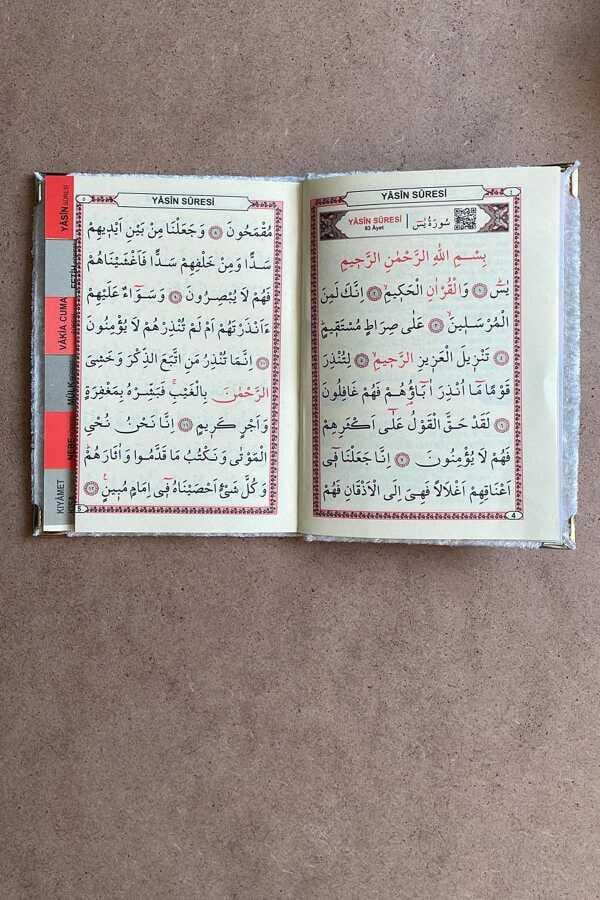 Kadife Yasin 128 Sayfa Şamua Kağıt Fihristli 10 adet