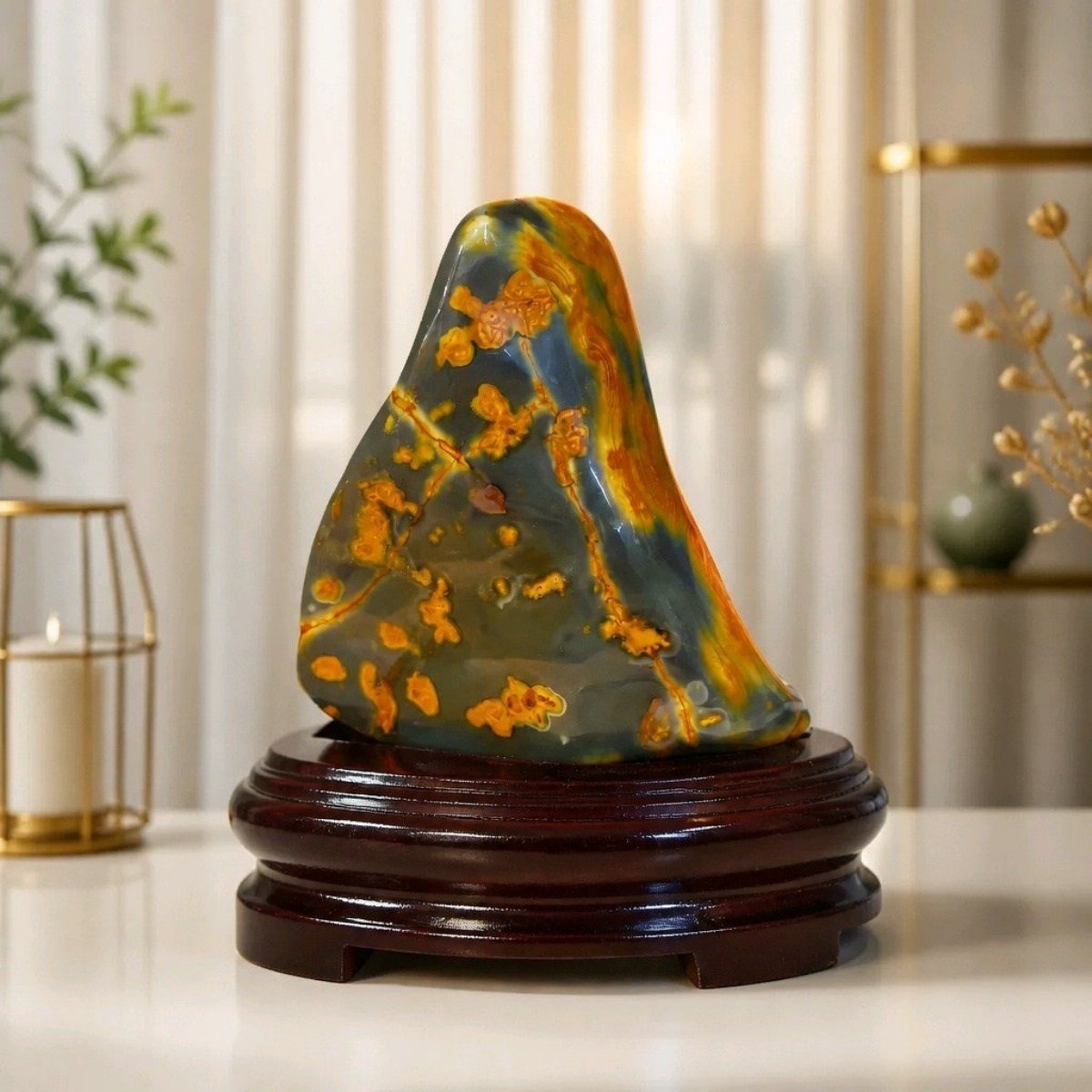 Bumblebee Jasper Taşı Koleksiyonluk Kütle – MNR1238