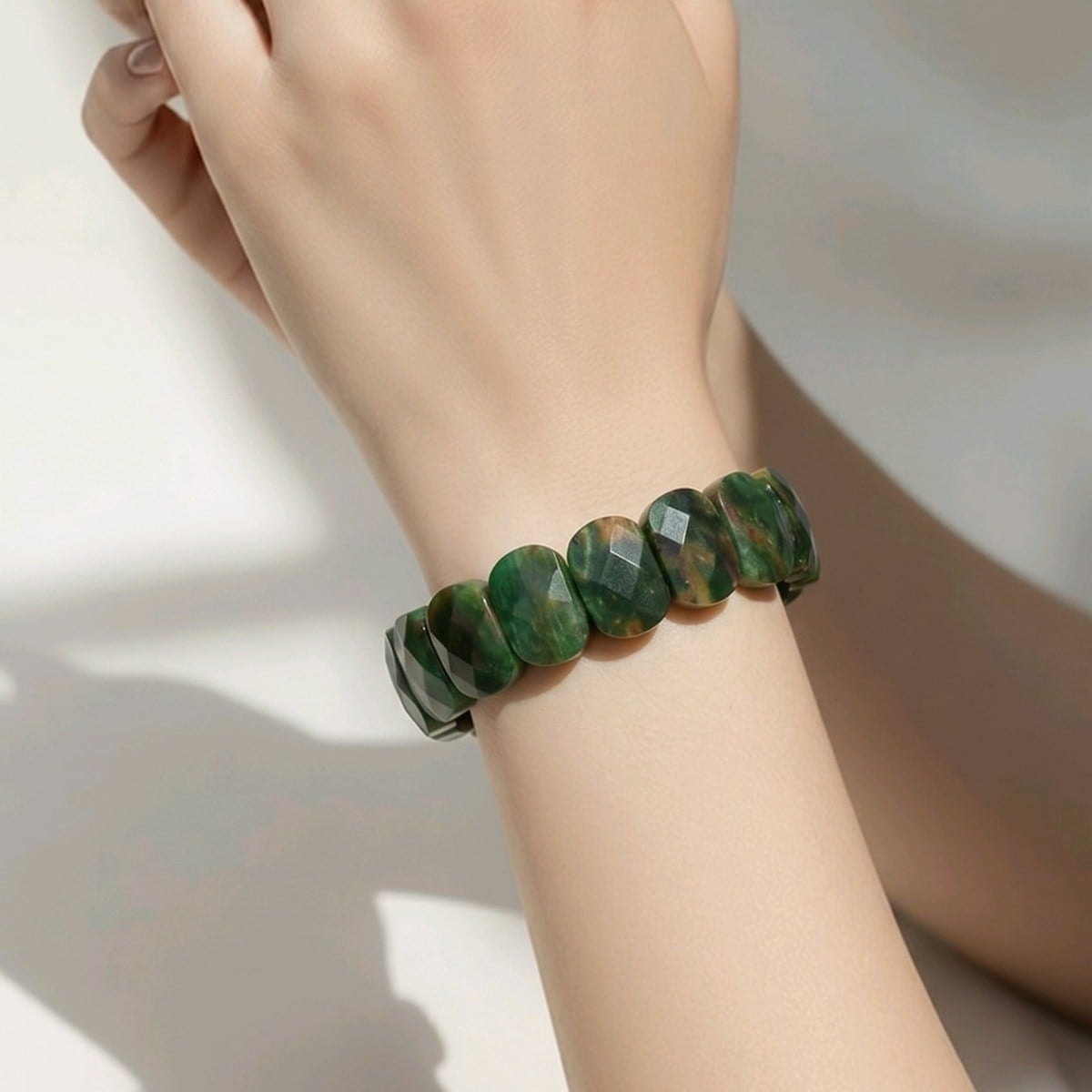 Diopsit Doğal Taş Rolex Modeli Bileklik – BLK1007