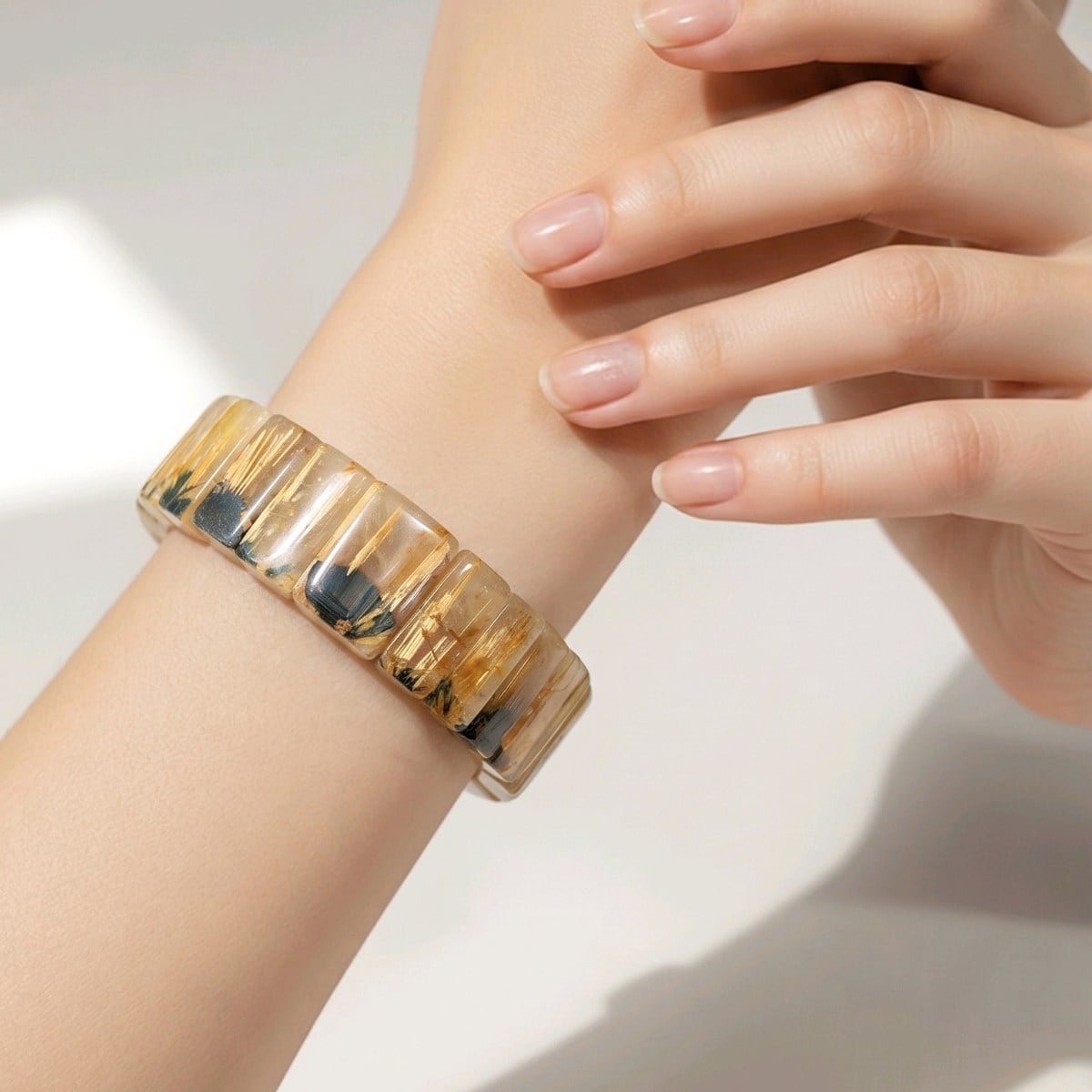 Gold Beril Doğal Taş Bileklik – BLK1051