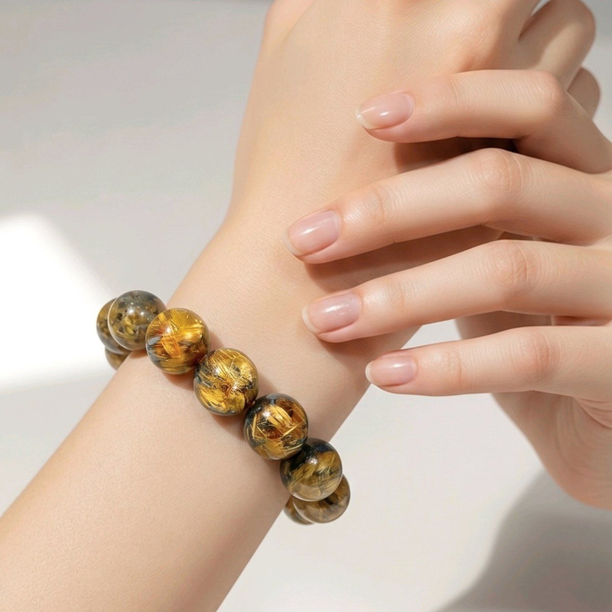 Gold Beril Doğal Taş Bileklik – BLK1056