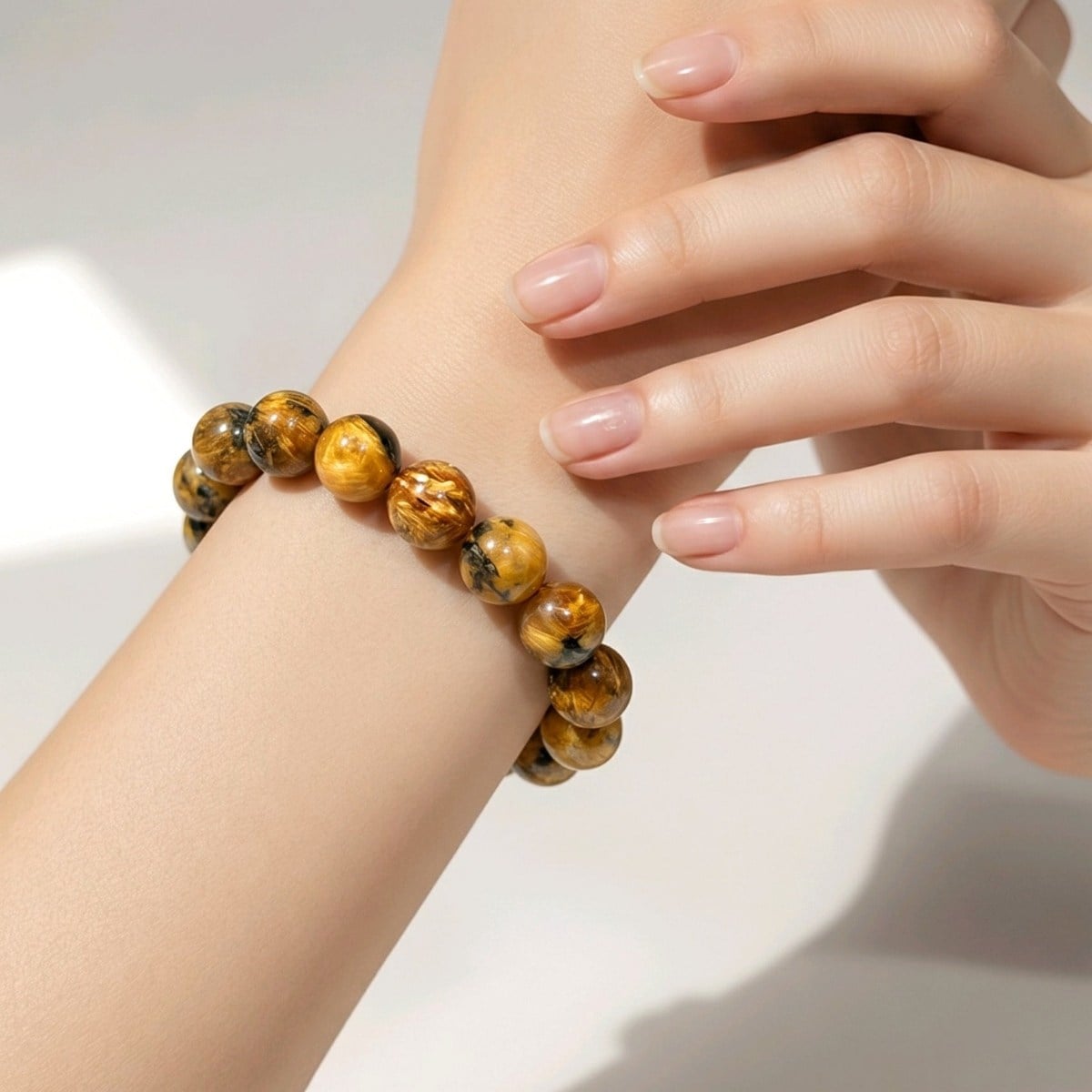 Gold Beril Doğal Taş Bileklik – BLK1057
