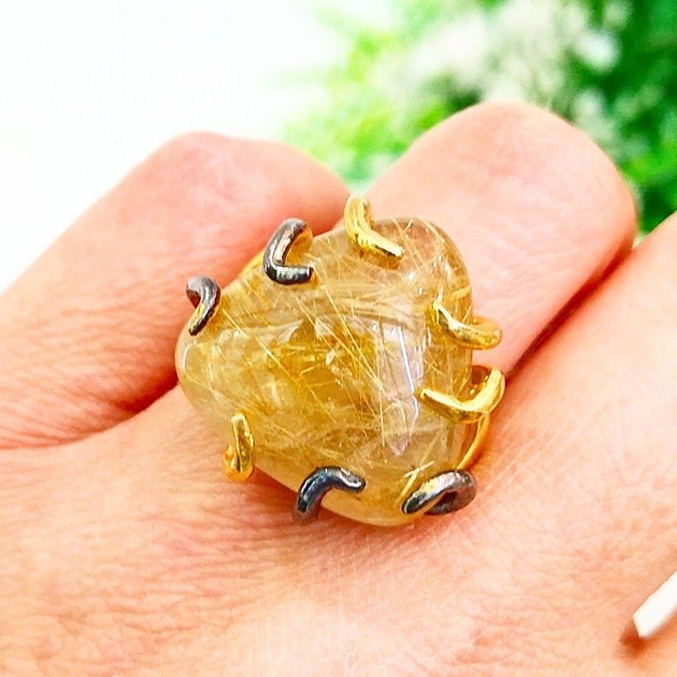 Gold Beril Özel Tasarım Yüzük - OTS1077