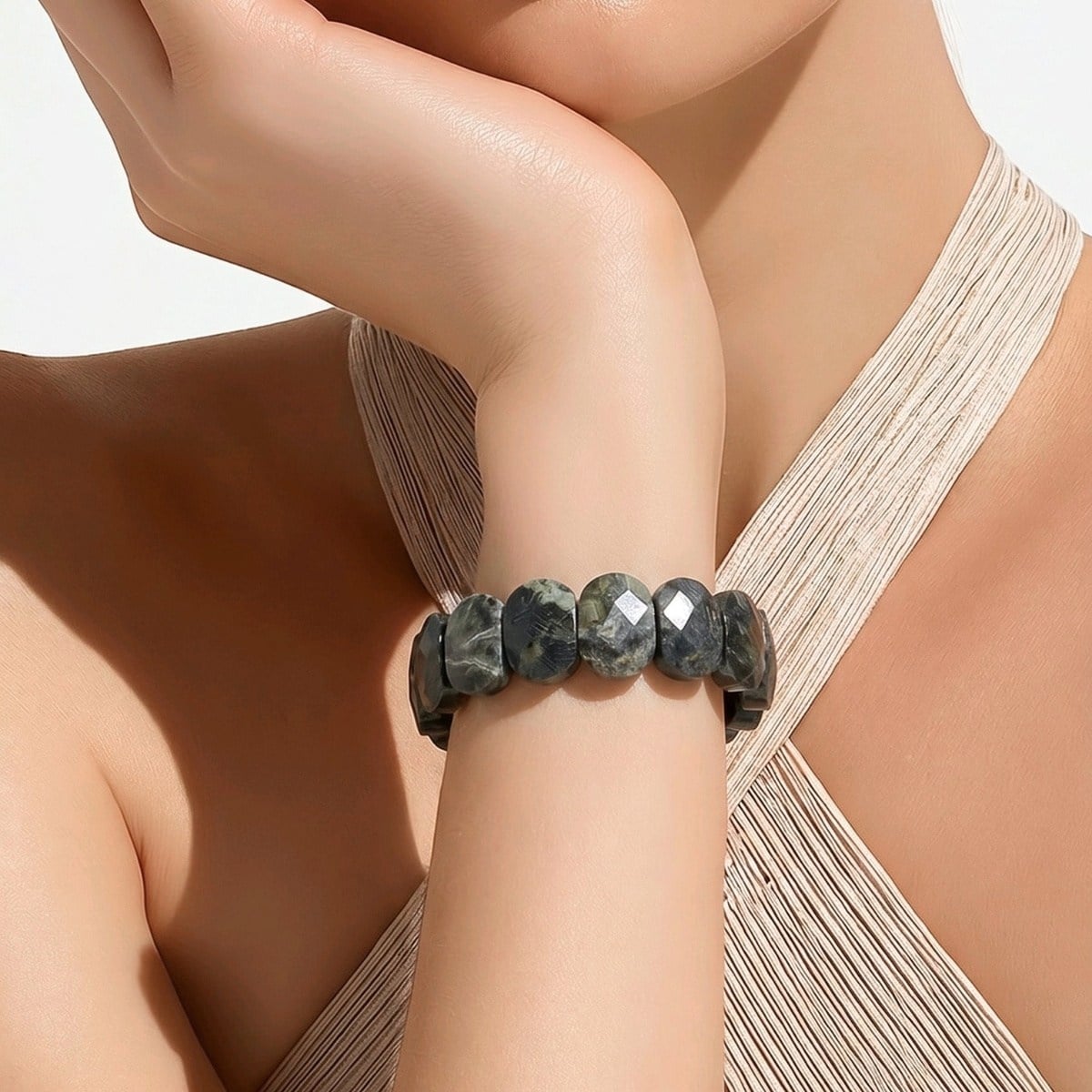 Kambaba Jasper Doğal Taş Bileklik – BLK1038