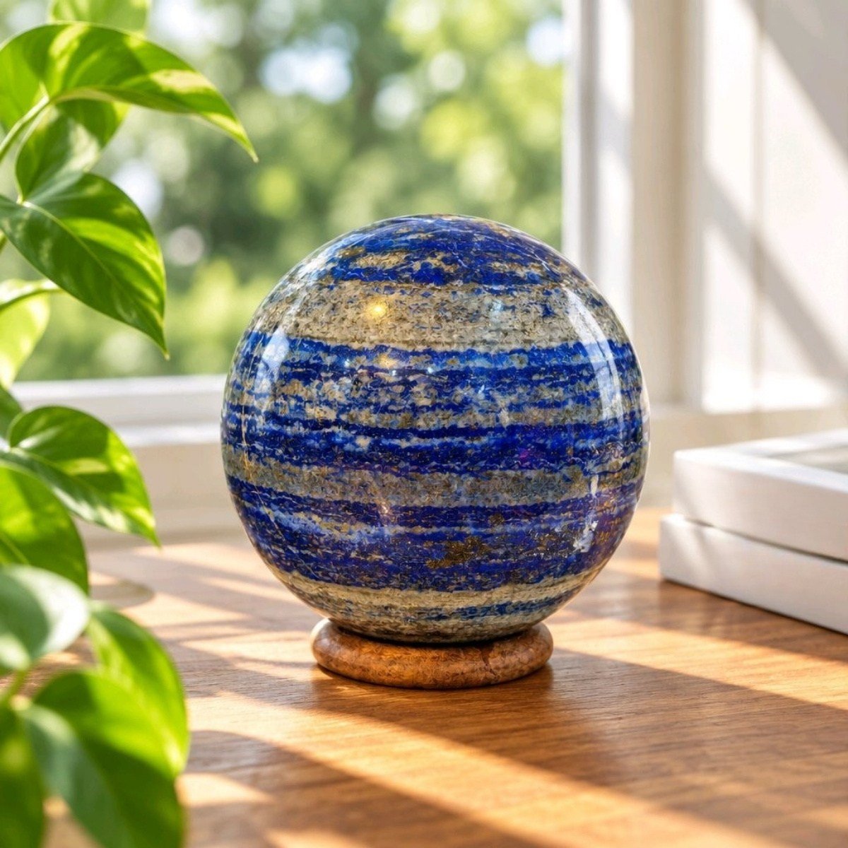 Lapis Lazuli Koleksiyonluk Doğal Taş Küre – MNR1241