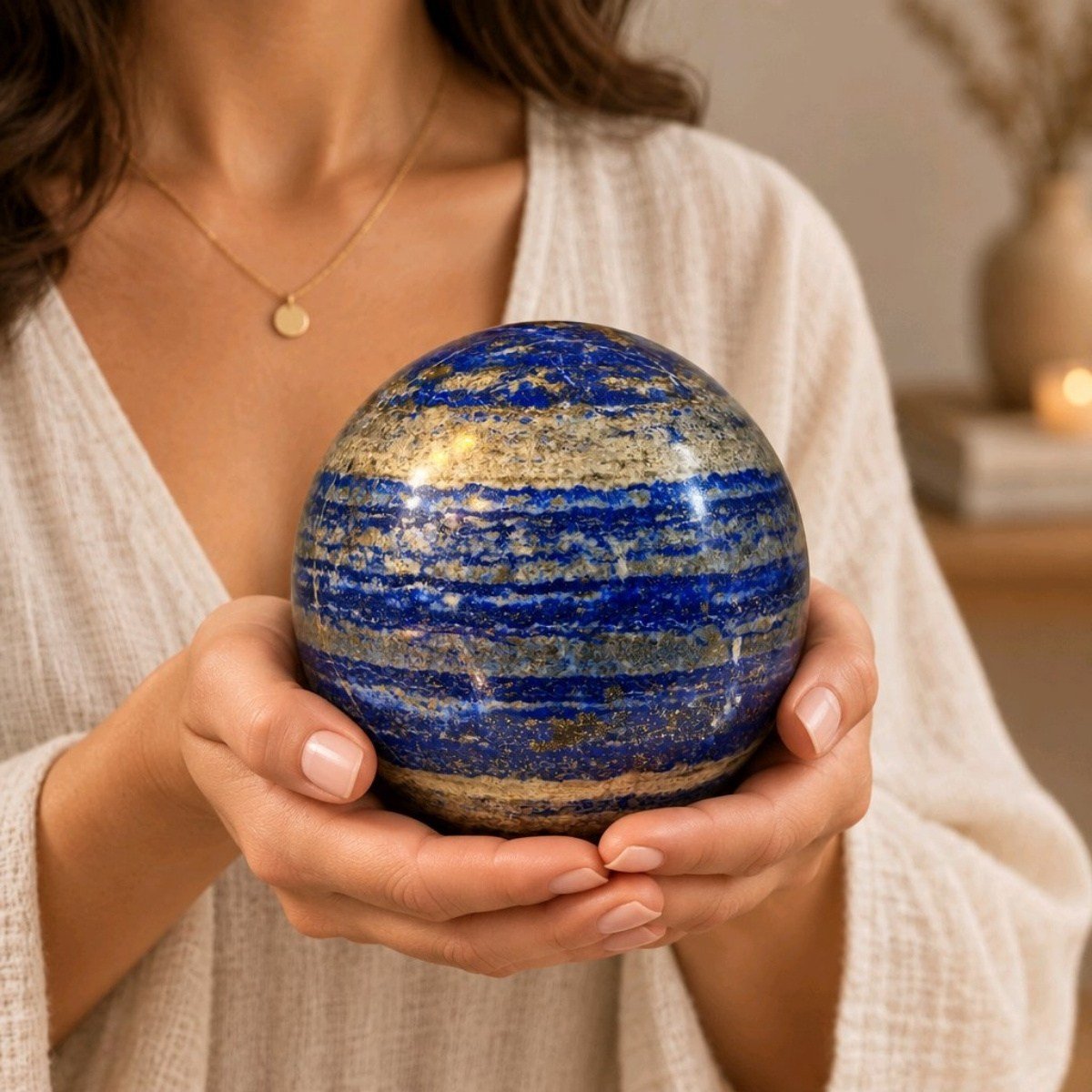 Lapis Lazuli Koleksiyonluk Doğal Taş Küre – MNR1241