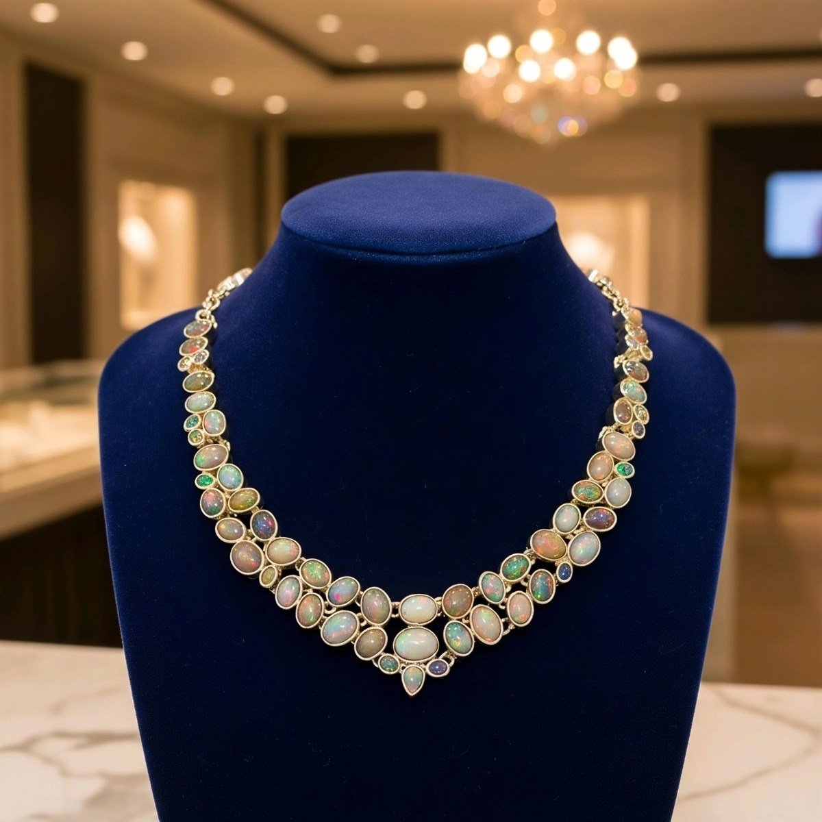 Opal Taşı Özel Tasarım Gerdanlık – TSR1435
