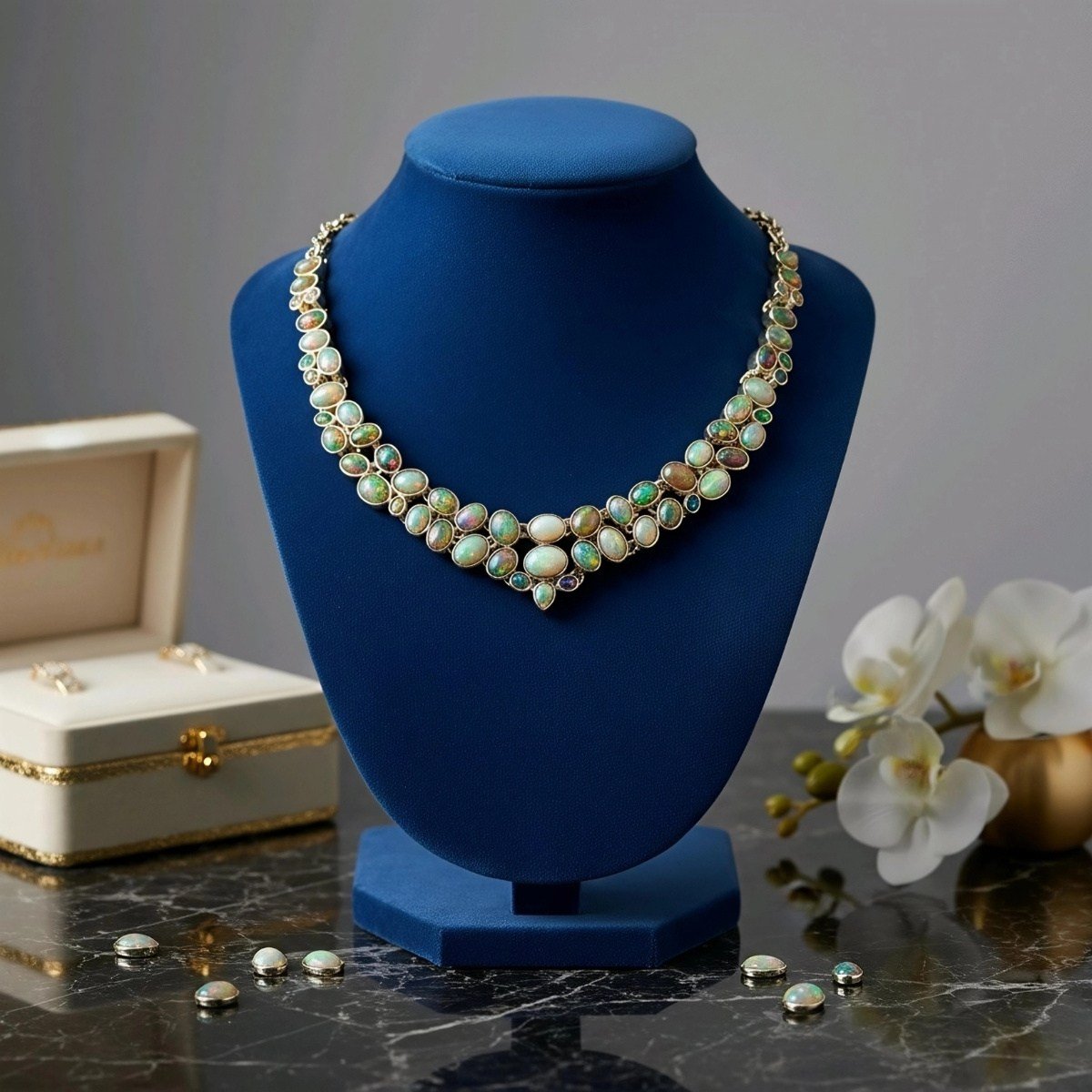Opal Taşı Özel Tasarım Gerdanlık – TSR1435